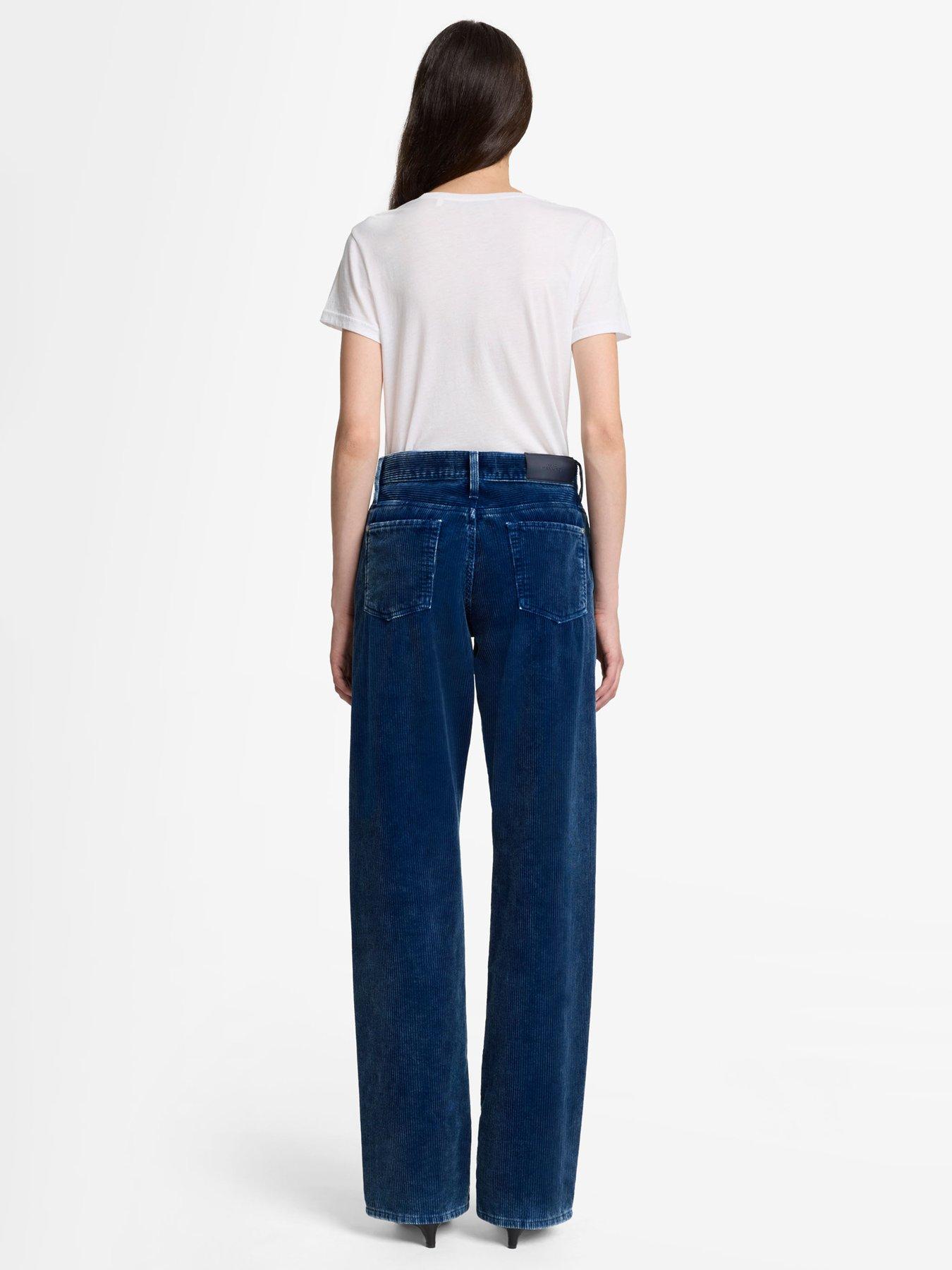 Image 2 of 6 of 7 FOR ALL MANKIND Corduroy Tess Trouser - Dark Wash