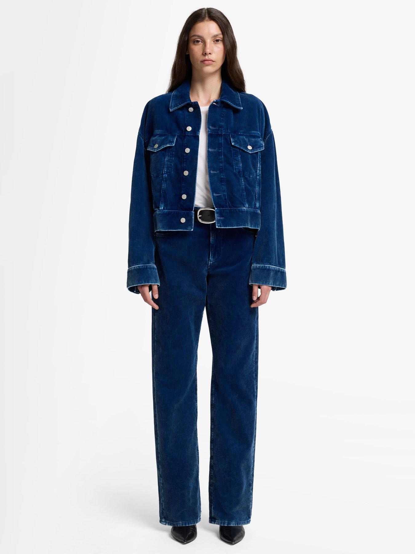 Image 3 of 6 of 7 FOR ALL MANKIND Corduroy Tess Trouser - Dark Wash