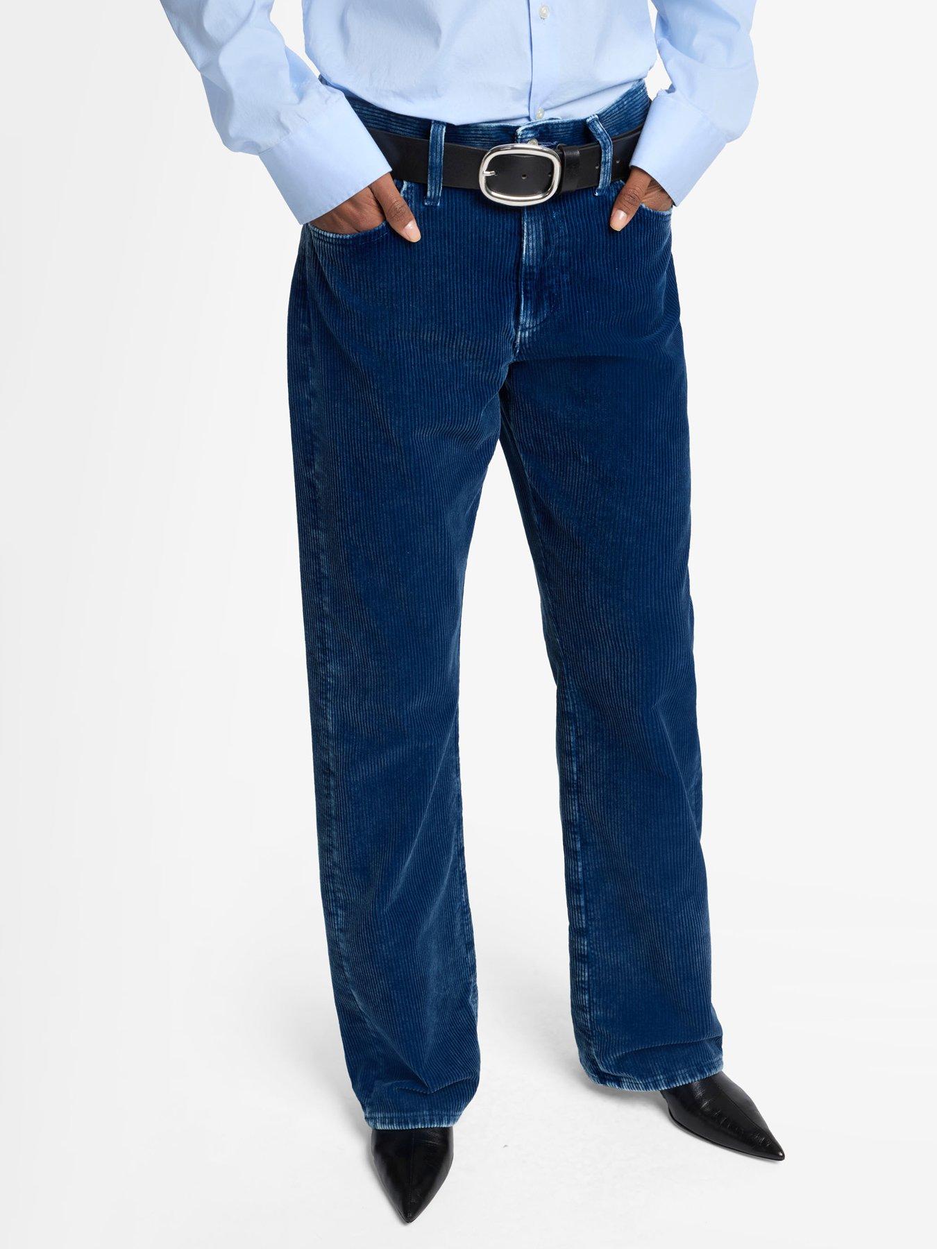Image 4 of 6 of 7 FOR ALL MANKIND Corduroy Tess Trouser - Dark Wash