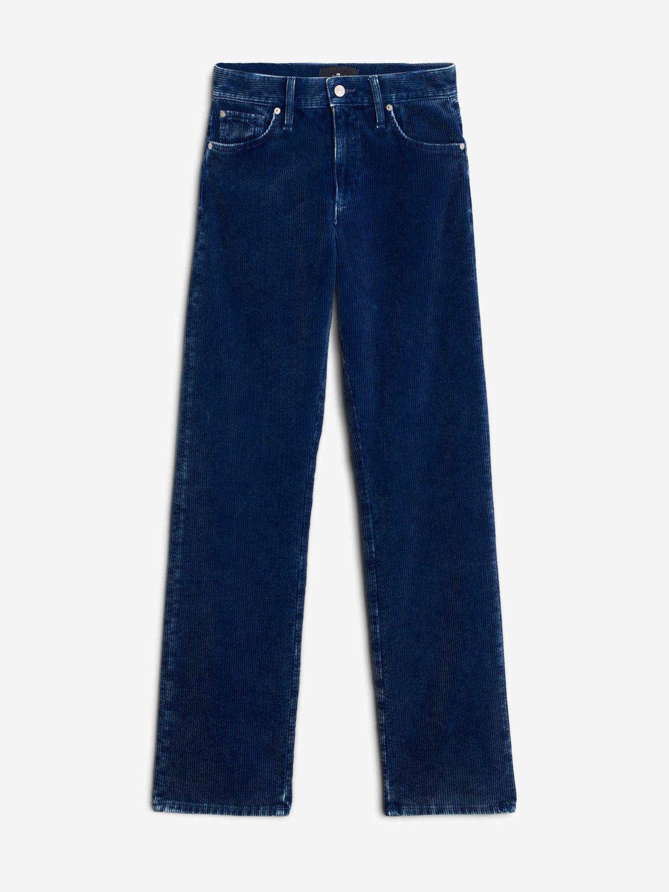 Image 6 of 6 of 7 FOR ALL MANKIND Corduroy Tess Trouser - Dark Wash