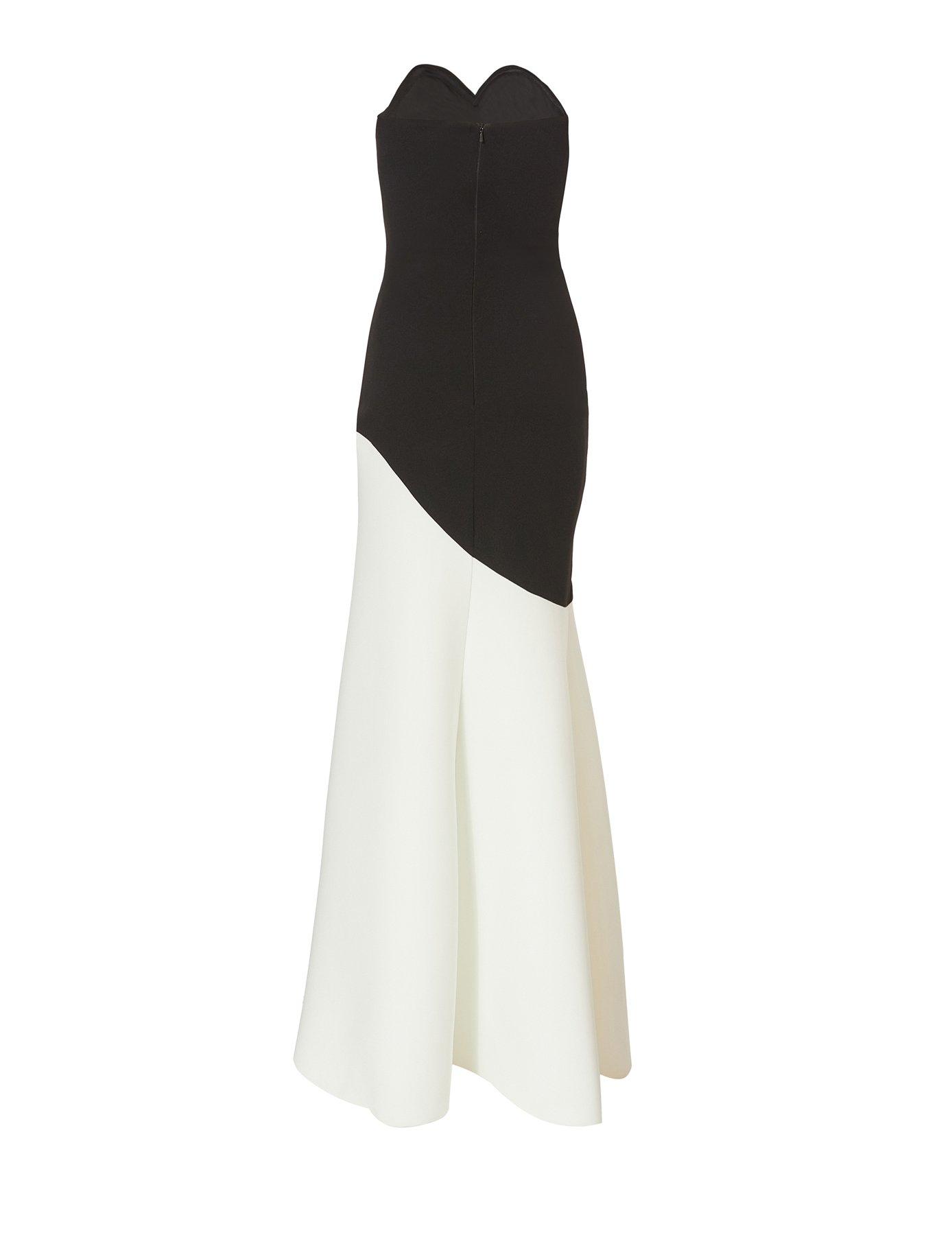 Image 5 of 6 of Quiz Black Contrast Maxi Dress