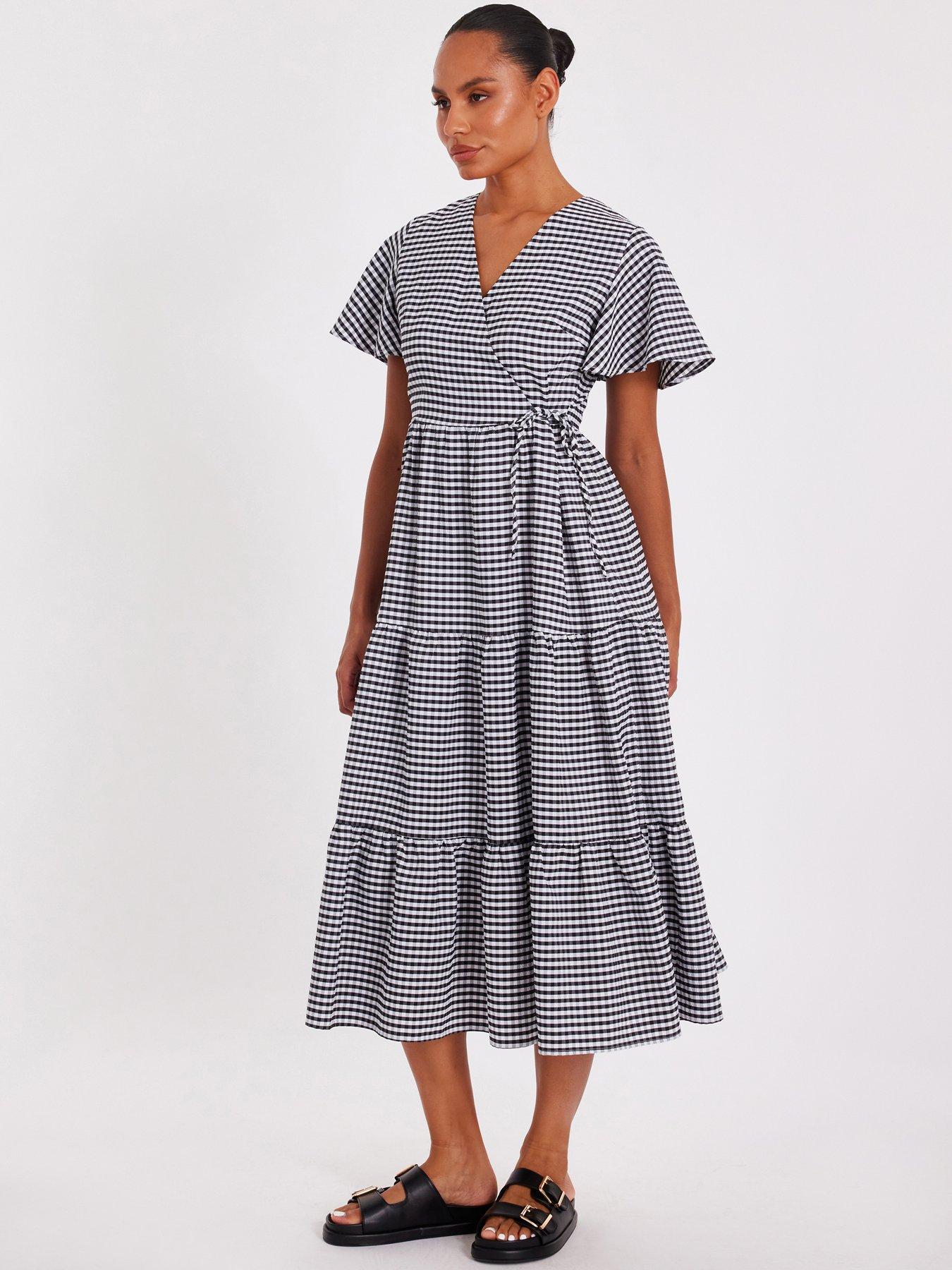  image of quiz-white-gingham-midaxi-dress