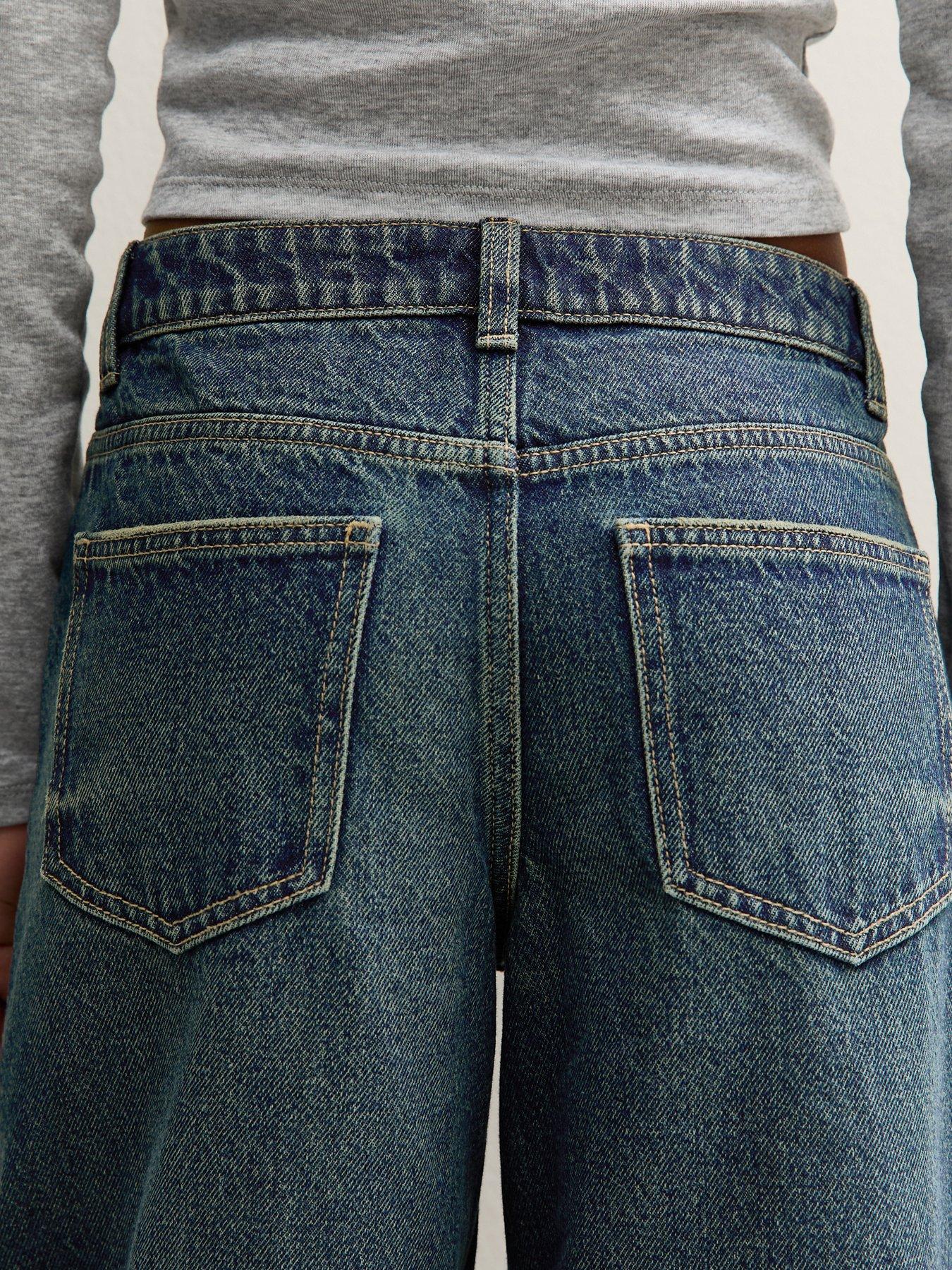  image of new-look-915-girls-wide-leg-skaterjeans-mid-blue