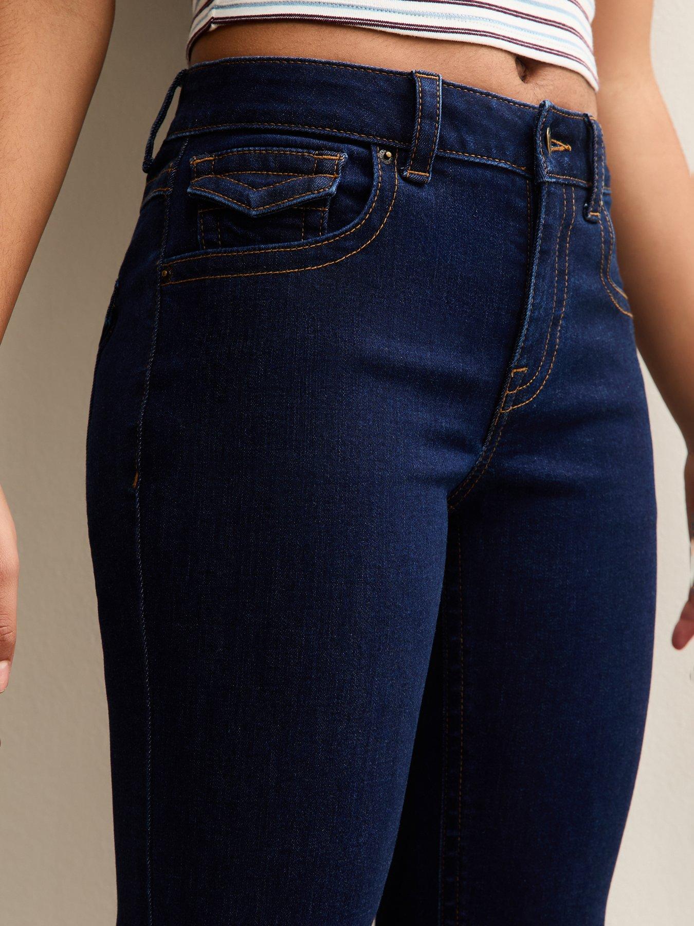  image of new-look-915-girls-low-rise-flared-jeans-blue