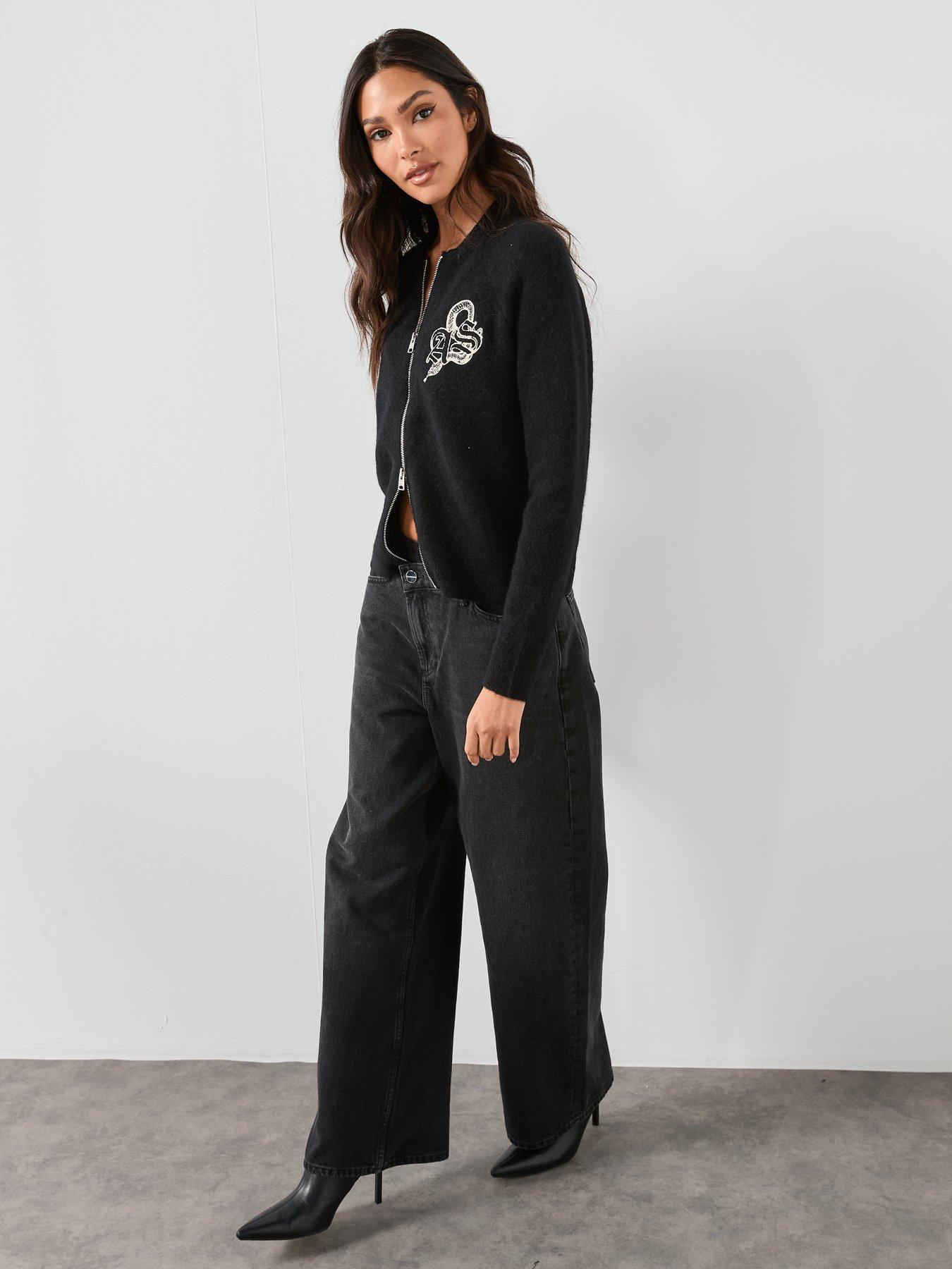 Image 3 of 5 of AllSaints Jaqueline Bomber Jacket - Black