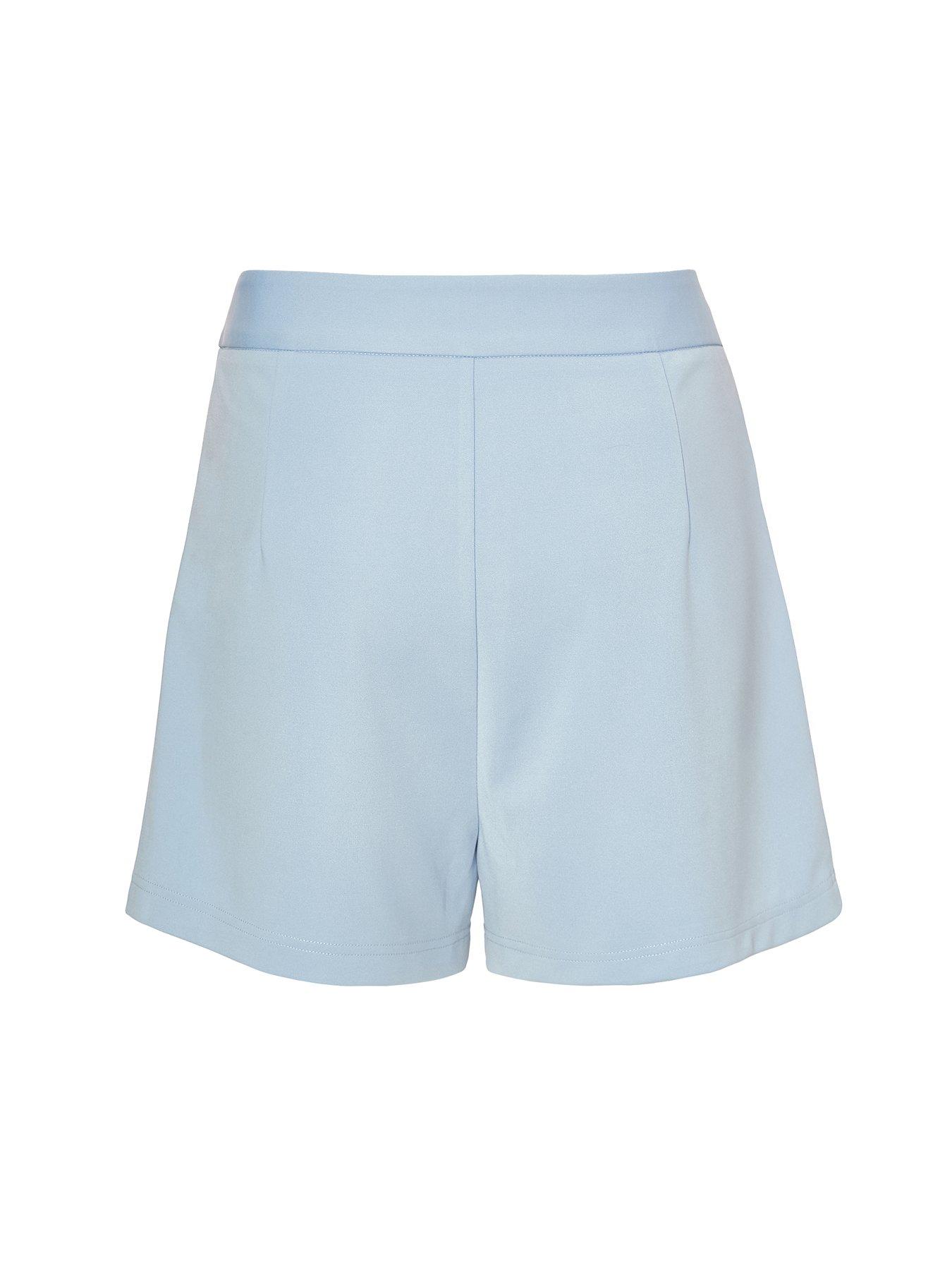 Image 5 of 6 of Quiz Light Blue Woven Tailored Shorts