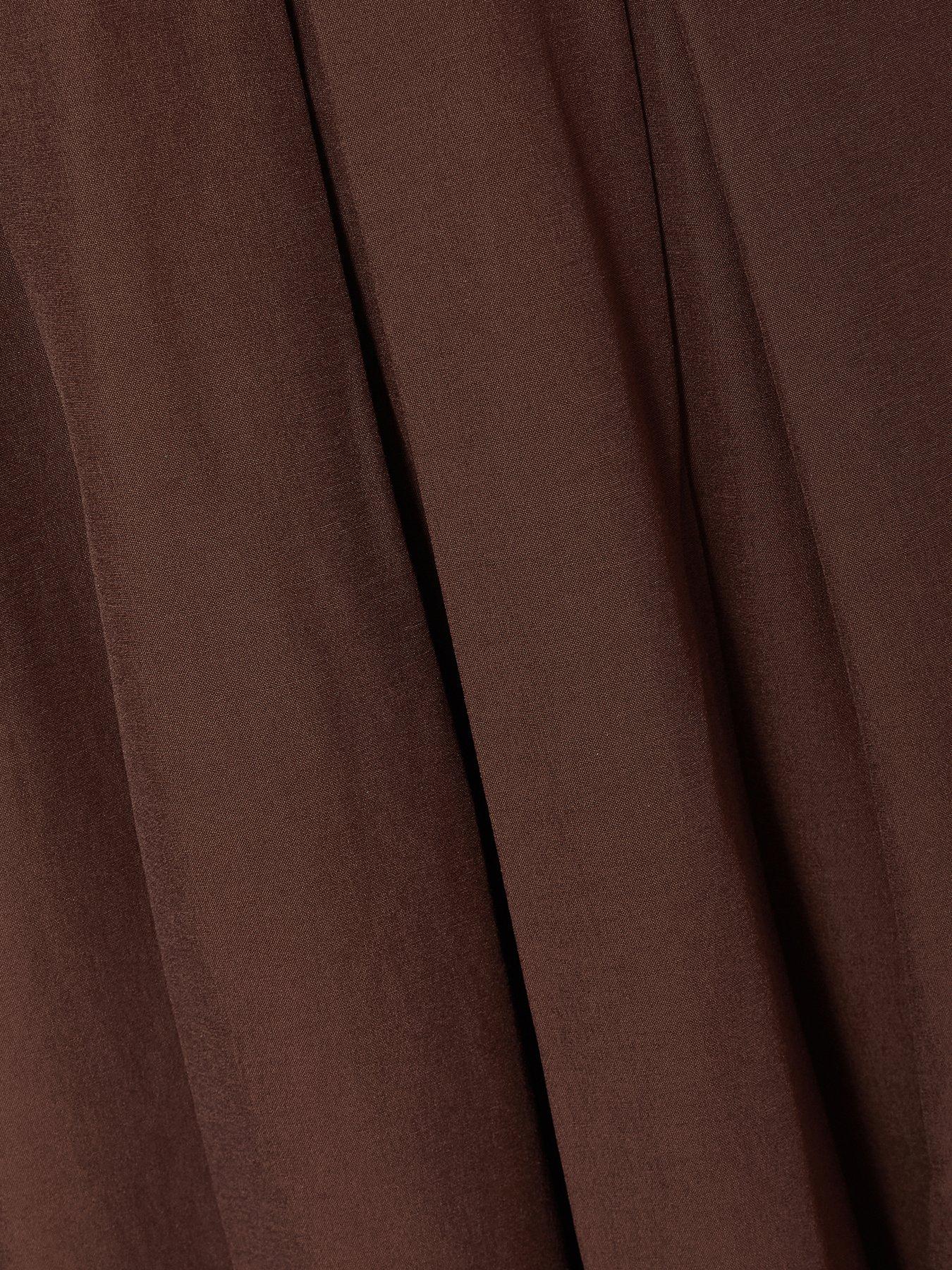 Image 6 of 6 of Quiz Brown Bandeau Midi Dress
