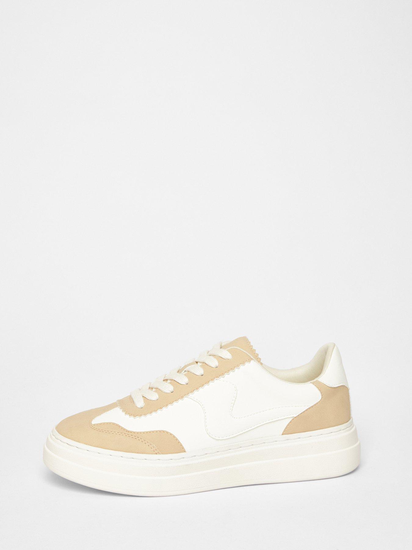 Image 5 of 5 of Quiz Nude Faux Leather Chunky Trainers