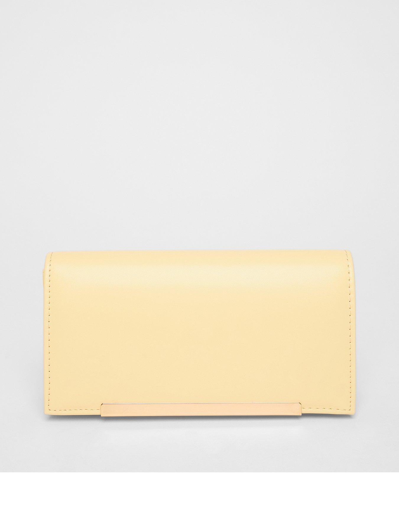 Quiz Yellow Long Clutch Bag