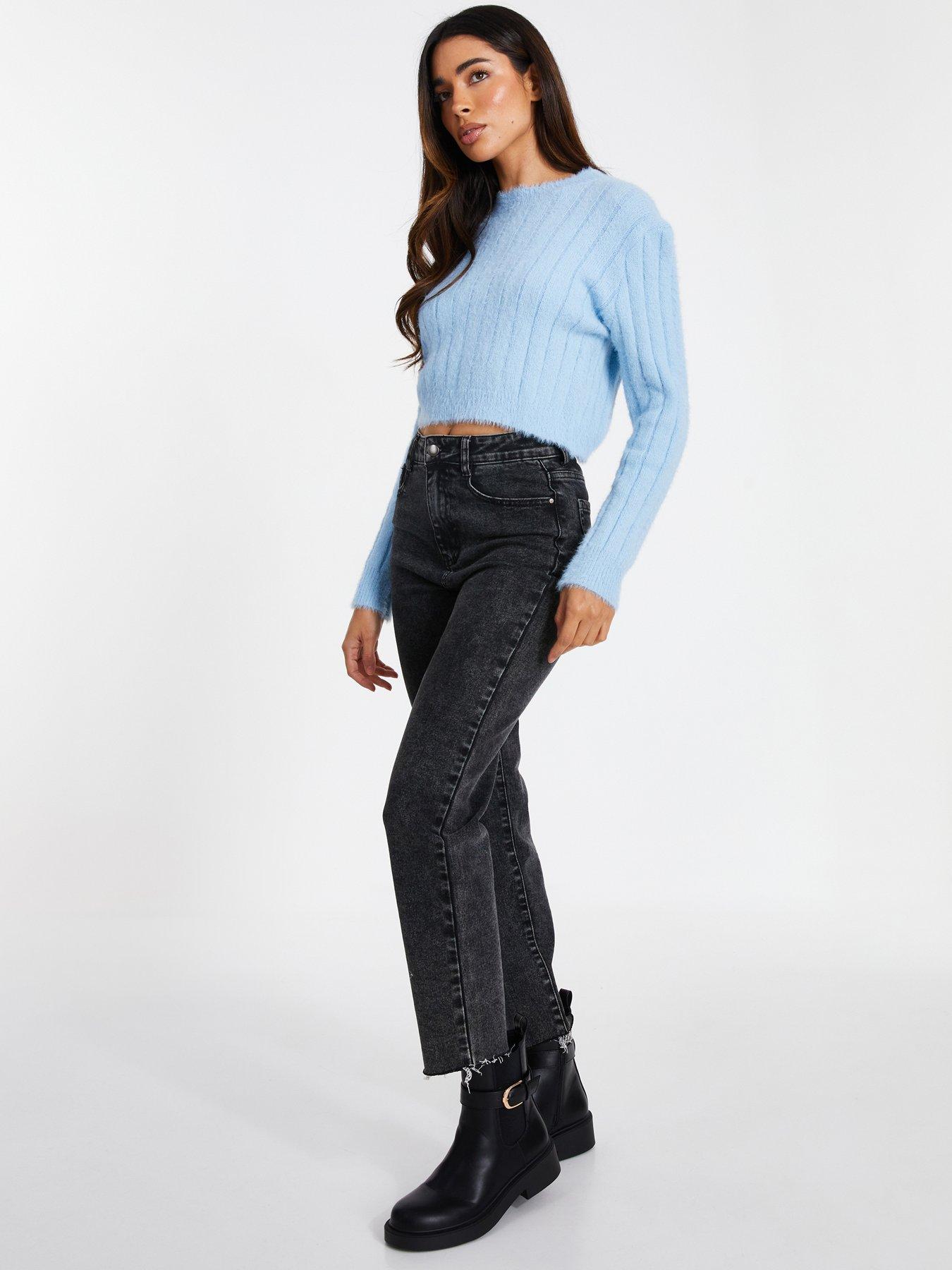 Image 3 of 6 of Quiz Blue Fluffy Knit Jumper