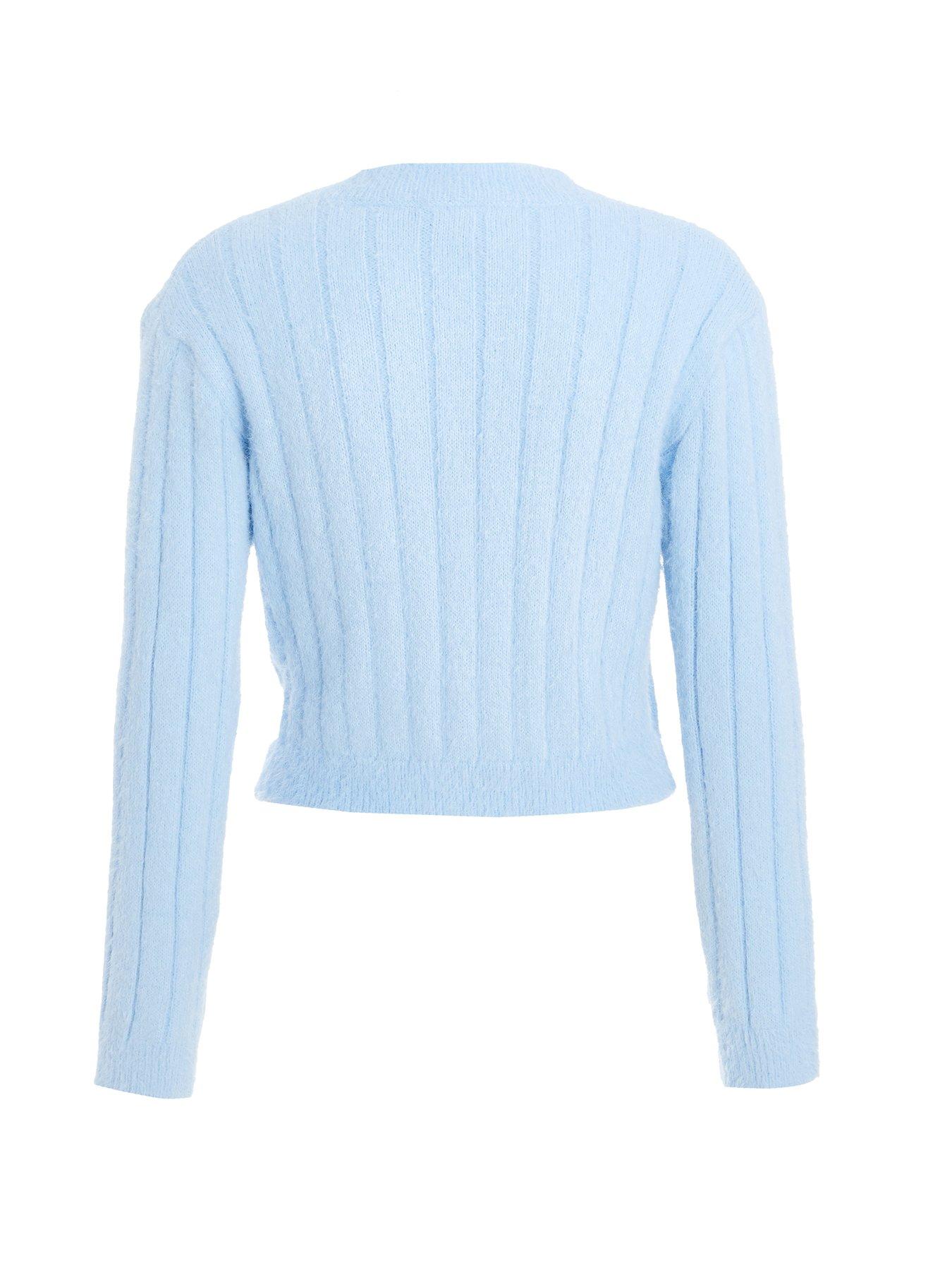 Image 5 of 6 of Quiz Blue Fluffy Knit Jumper