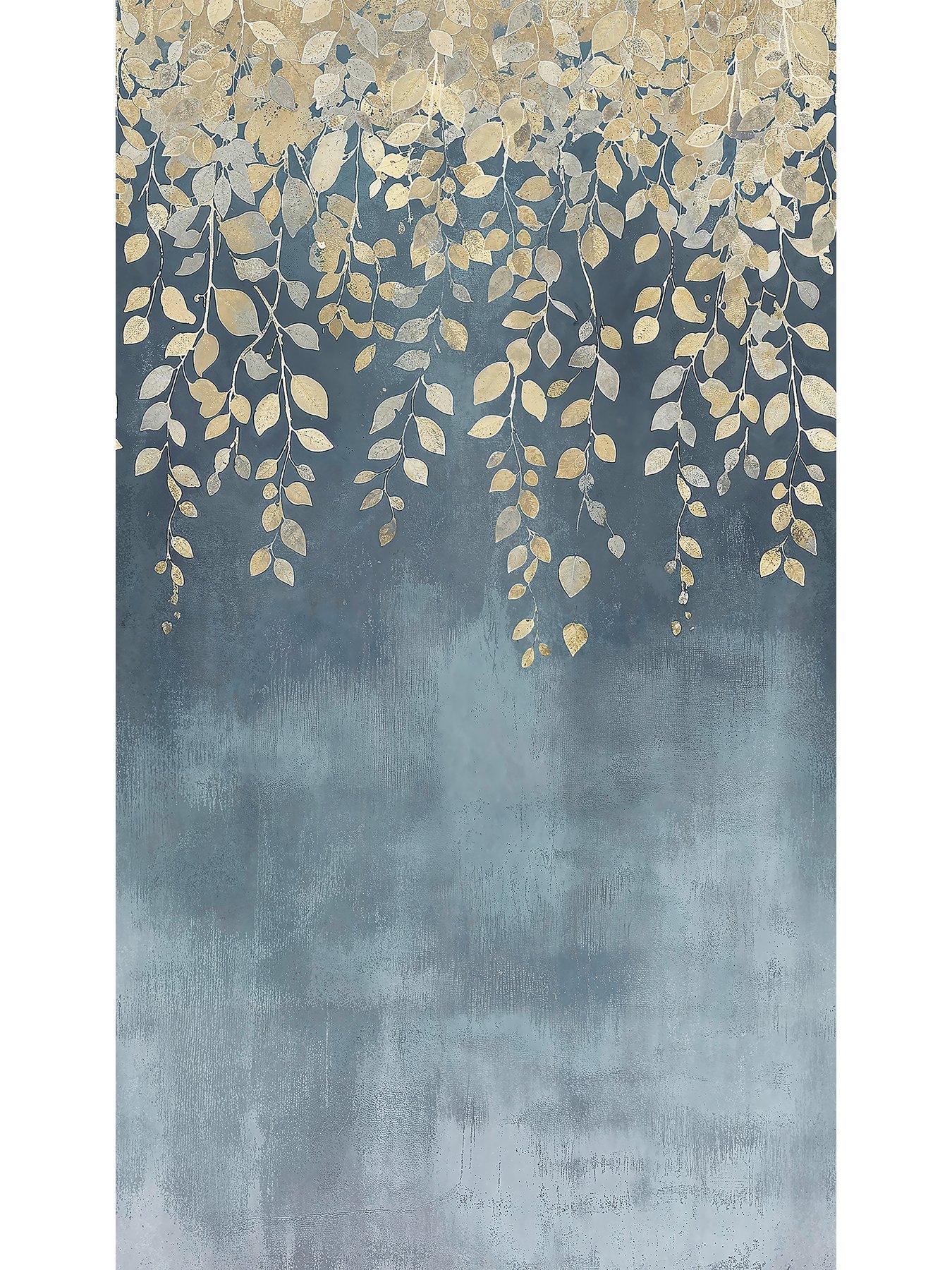 Image 2 of 3 of CosmoLiving by Cosmopolitan Guilded Bloom Digital Mural Non Woven