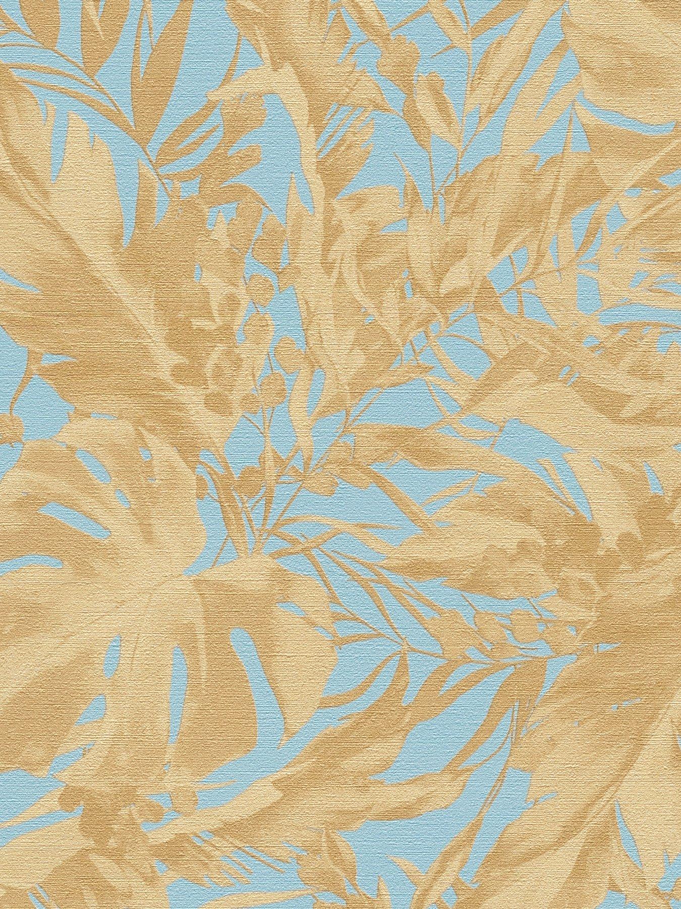 undefined Earthlines Balance Soft Blue Metallic Non Woven Wallpaper