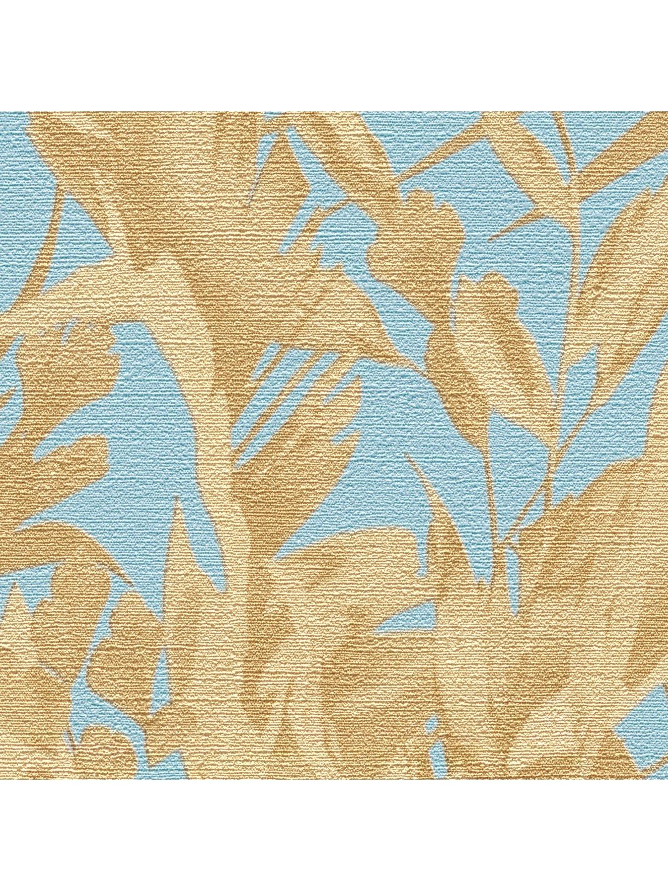 Image 2 of 4 of CosmoLiving by Cosmopolitan Earthlines Balance Soft Blue Metallic Non Woven Wallpaper