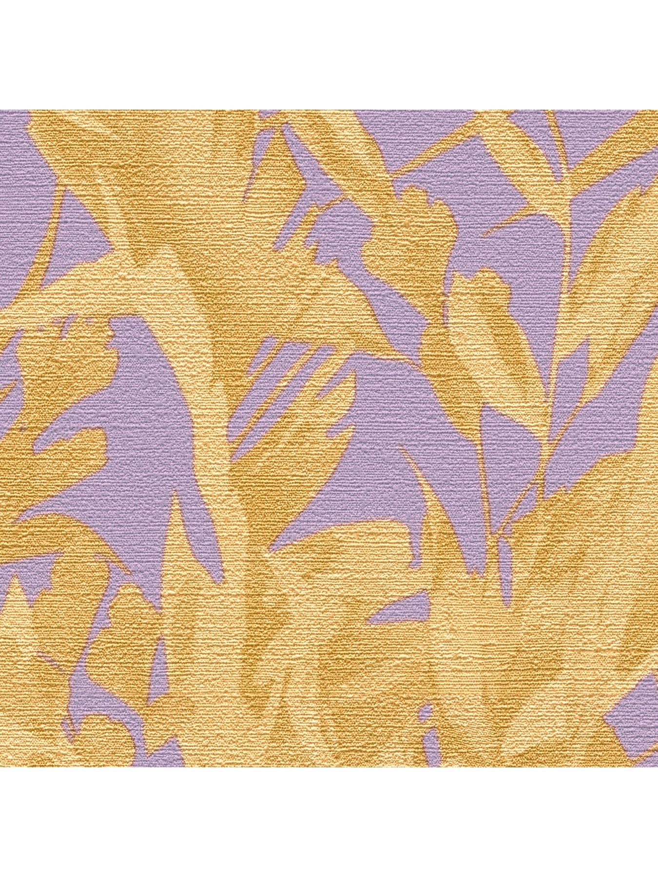 Image 3 of 5 of CosmoLiving by Cosmopolitan Earthlines Balance Lilac Metallic Non Woven Wallpaper