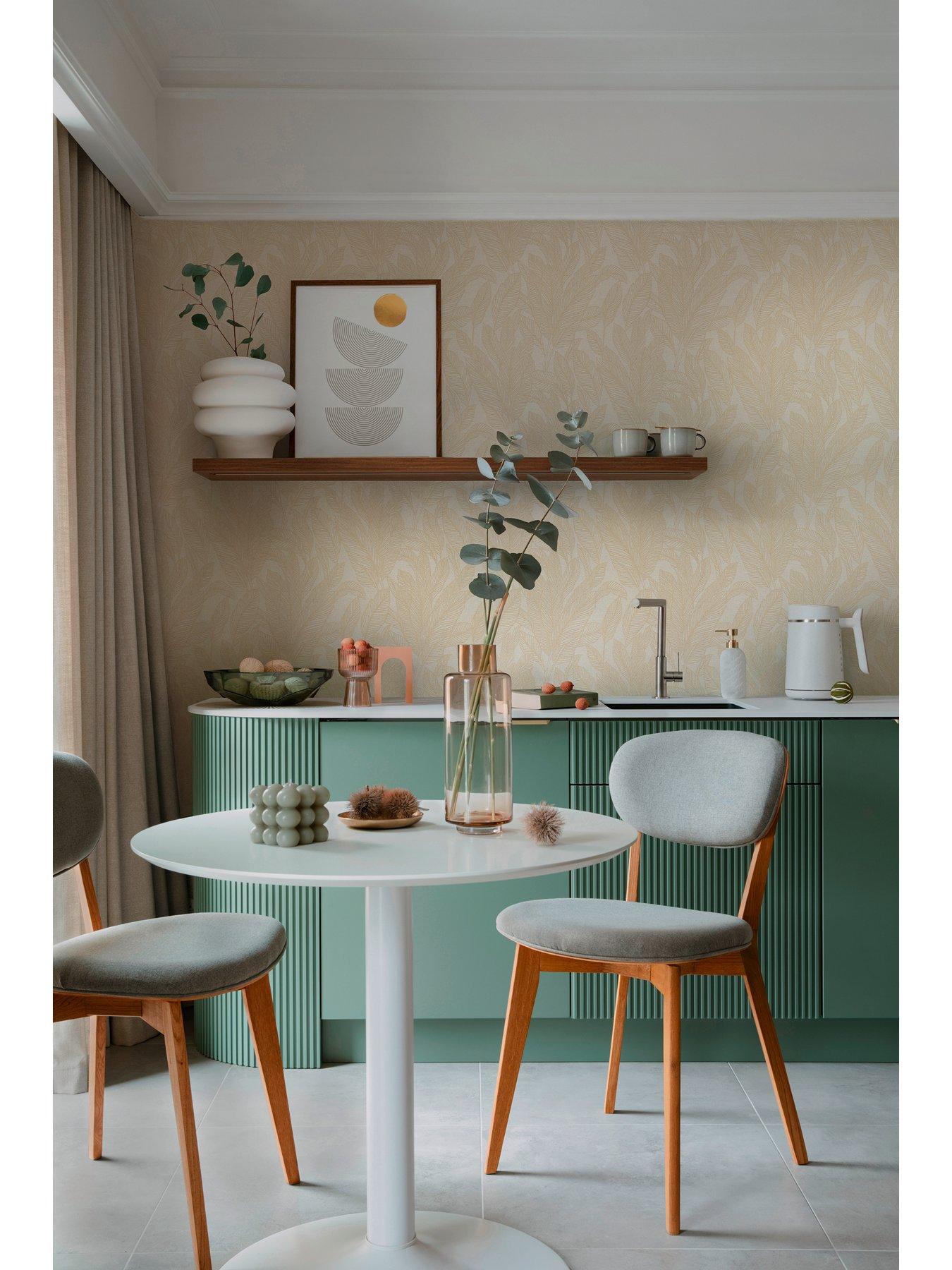 Image 4 of 6 of CosmoLiving by Cosmopolitan Golden Fern Glow Floral Yellow Non Woven Wallpaper