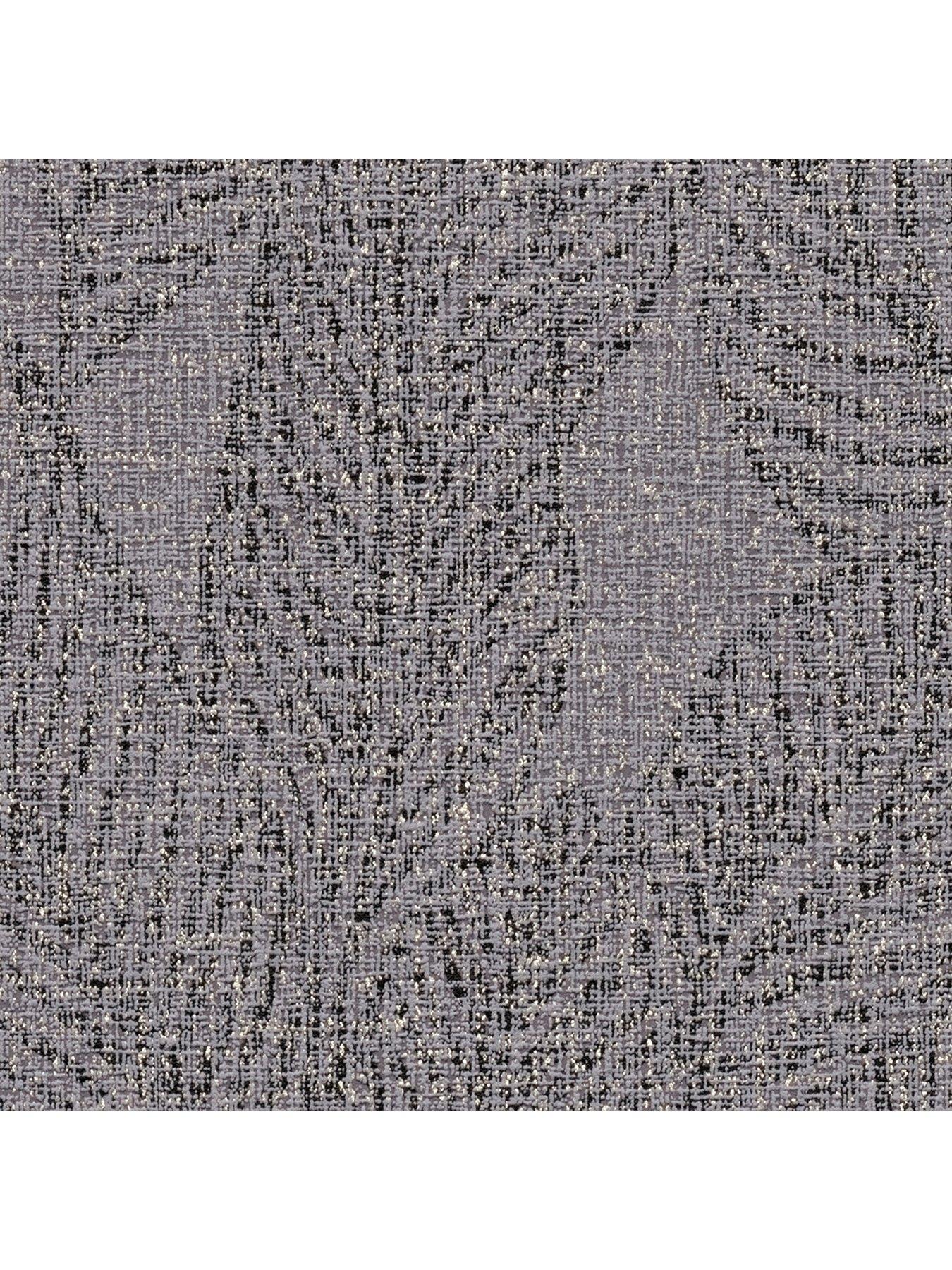 Image 2 of 4 of CosmoLiving by Cosmopolitan Golden Fern Glow Floral Grey Non Woven Wallpaper