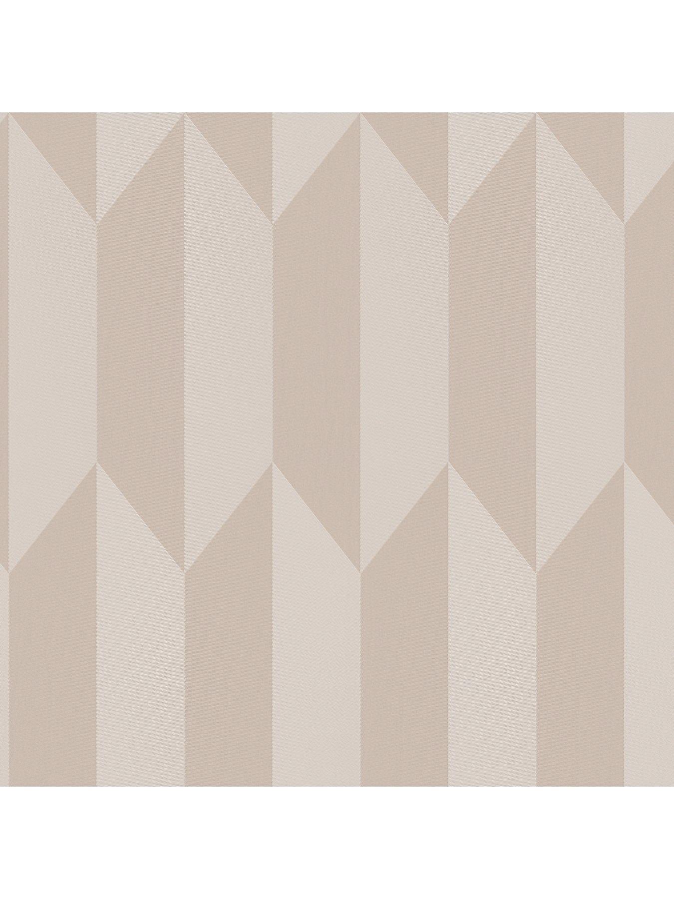 Image 3 of 4 of CosmoLiving by Cosmopolitan Graphic Groove Edge Beige Non Woven Wallpaper