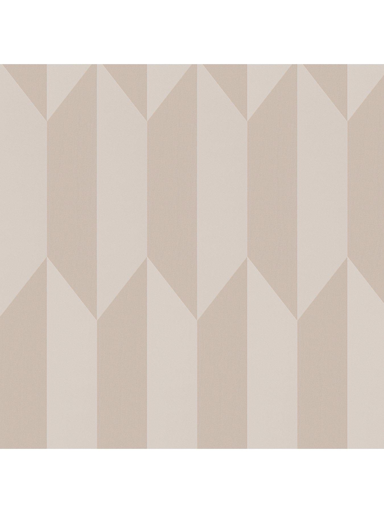 Image 4 of 4 of CosmoLiving by Cosmopolitan Graphic Groove Edge Beige Non Woven Wallpaper