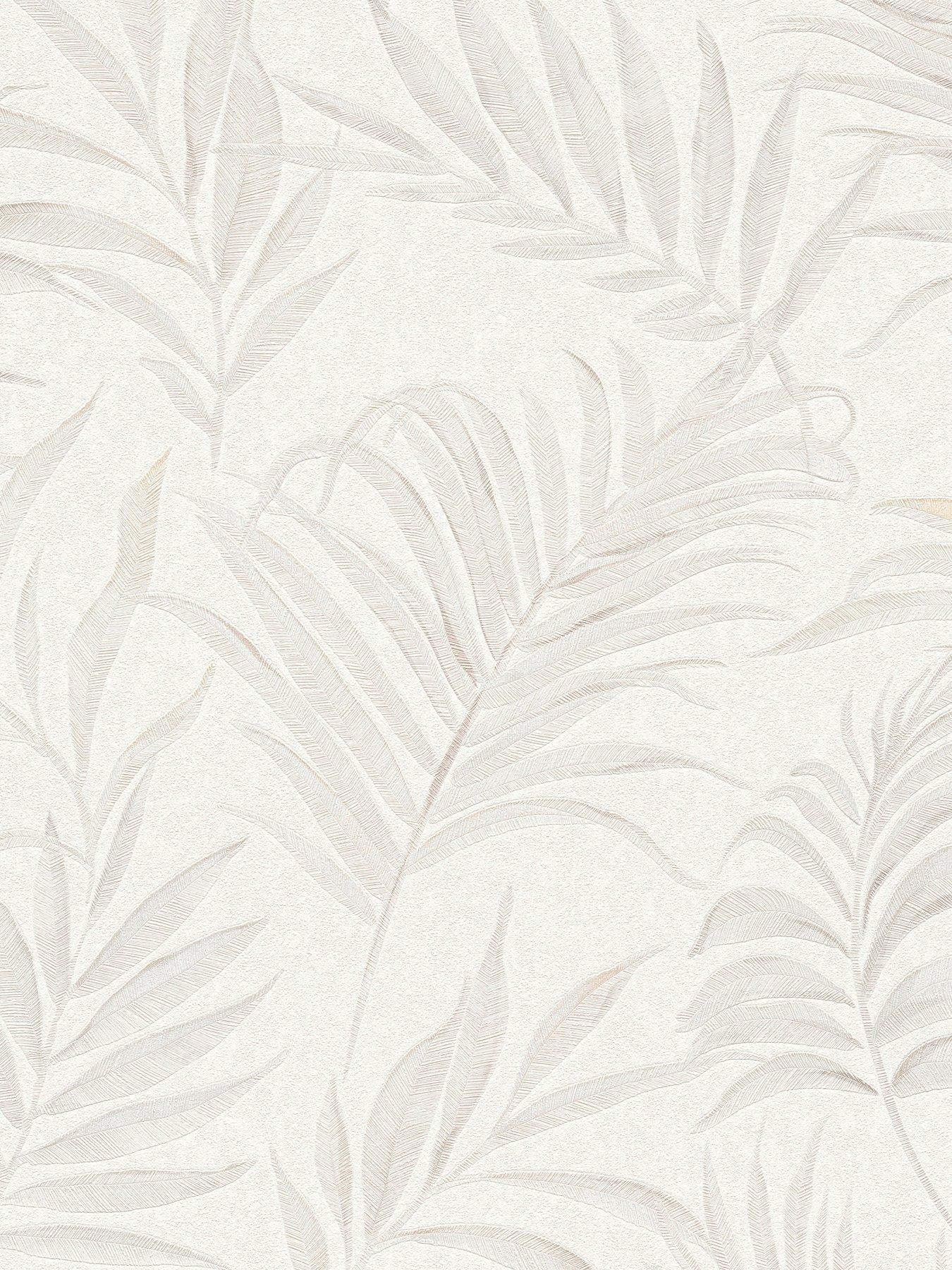 CosmoLiving by Cosmopolitan Midnight Botanica Cream Non Woven Wallpaper