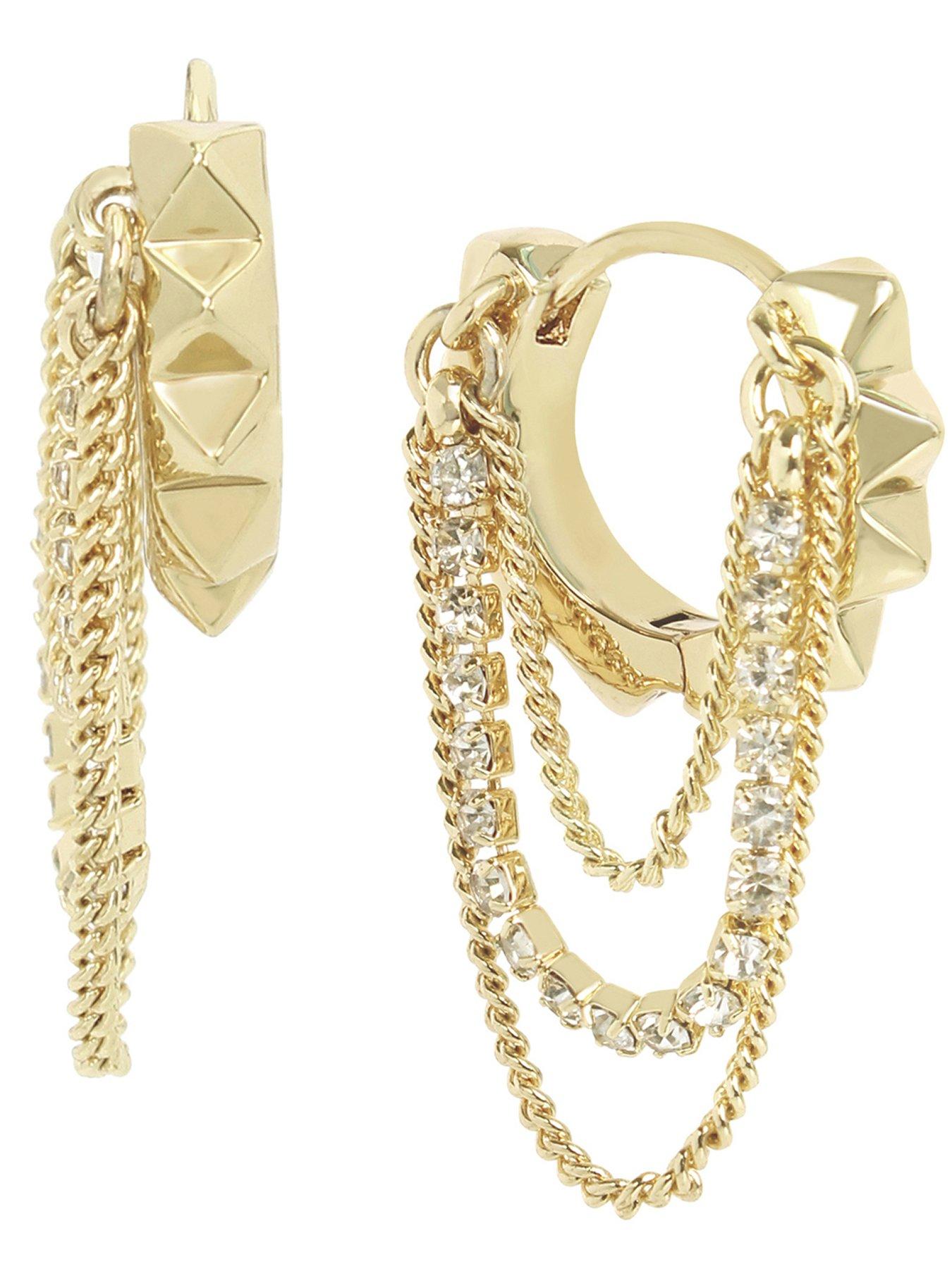 AllSaints Ear Multi Chain Huggie Earrings
