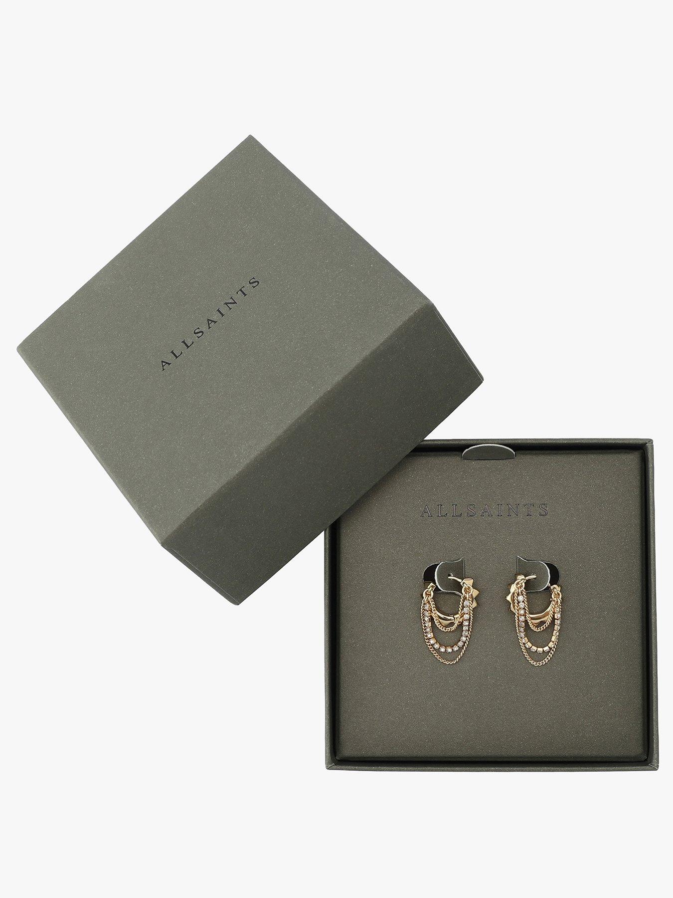  image of allsaints-ear-multi-chain-huggie-earrings