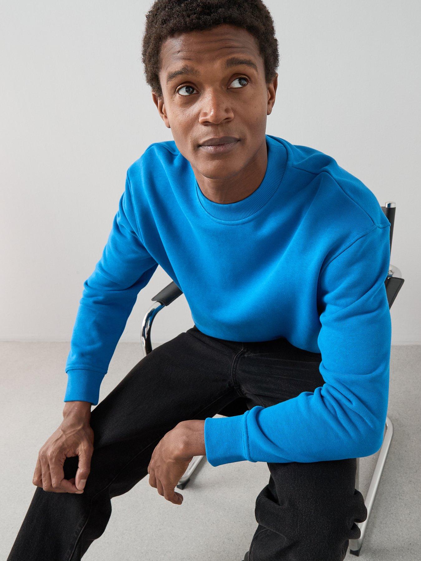 The Very Collection Pure Cotton Premium Crew Neck Sweat - Blue