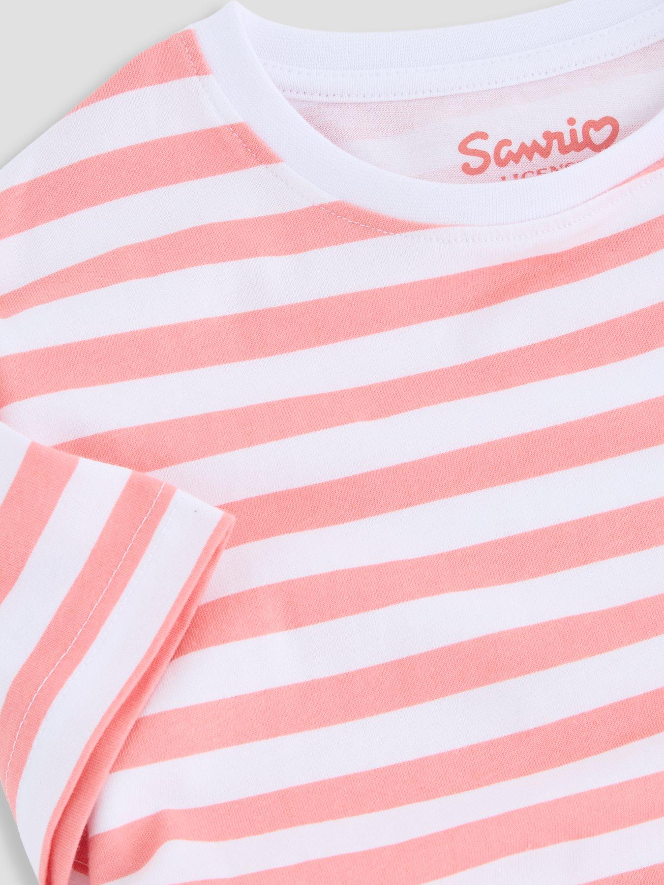 Image 4 of 5 of The Very Collection Hello Kitty Stripe Strawberry T-Shirt - Pink