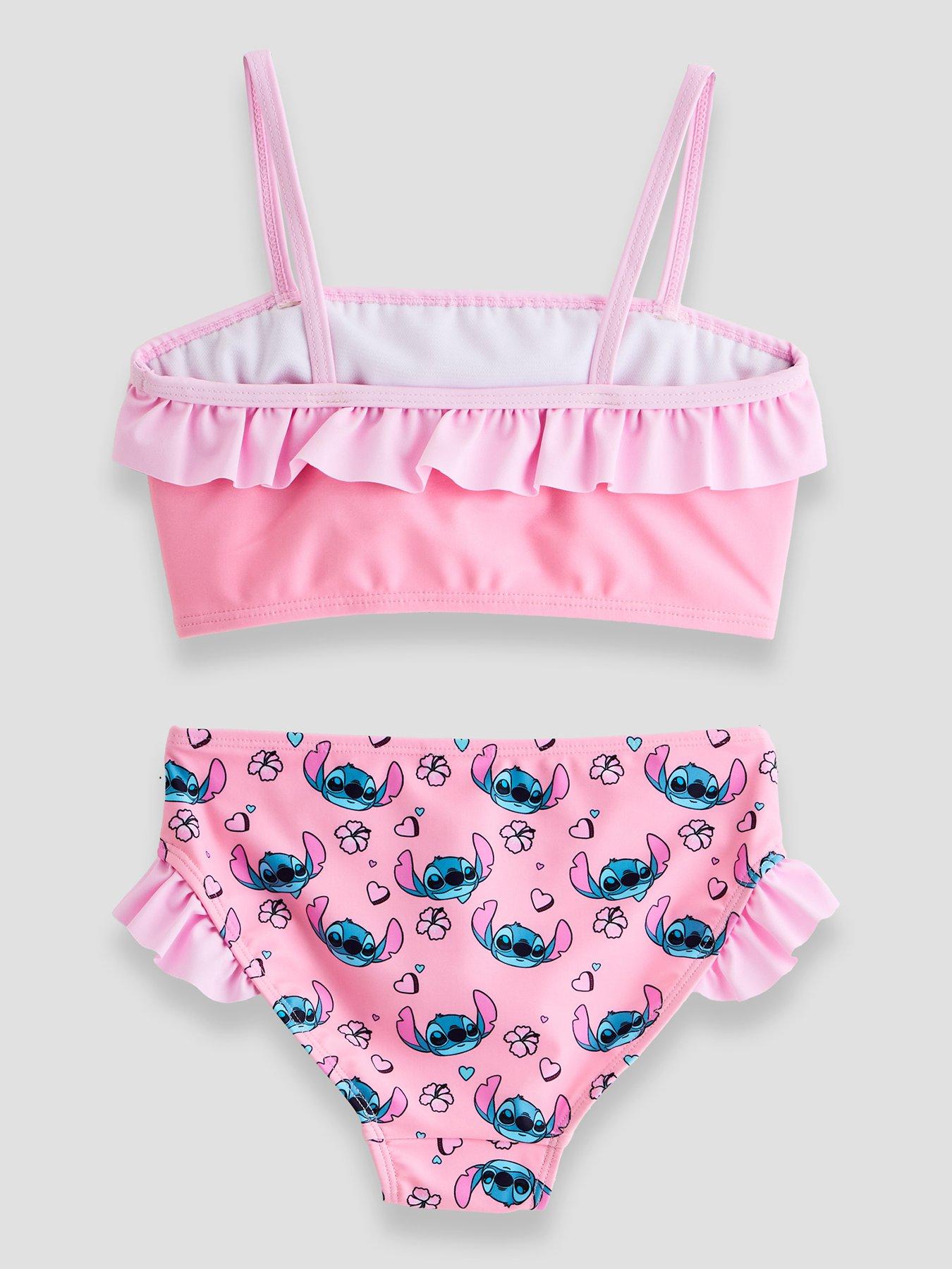 back image of the-very-collection-stitch-frill-bikini-set-pink