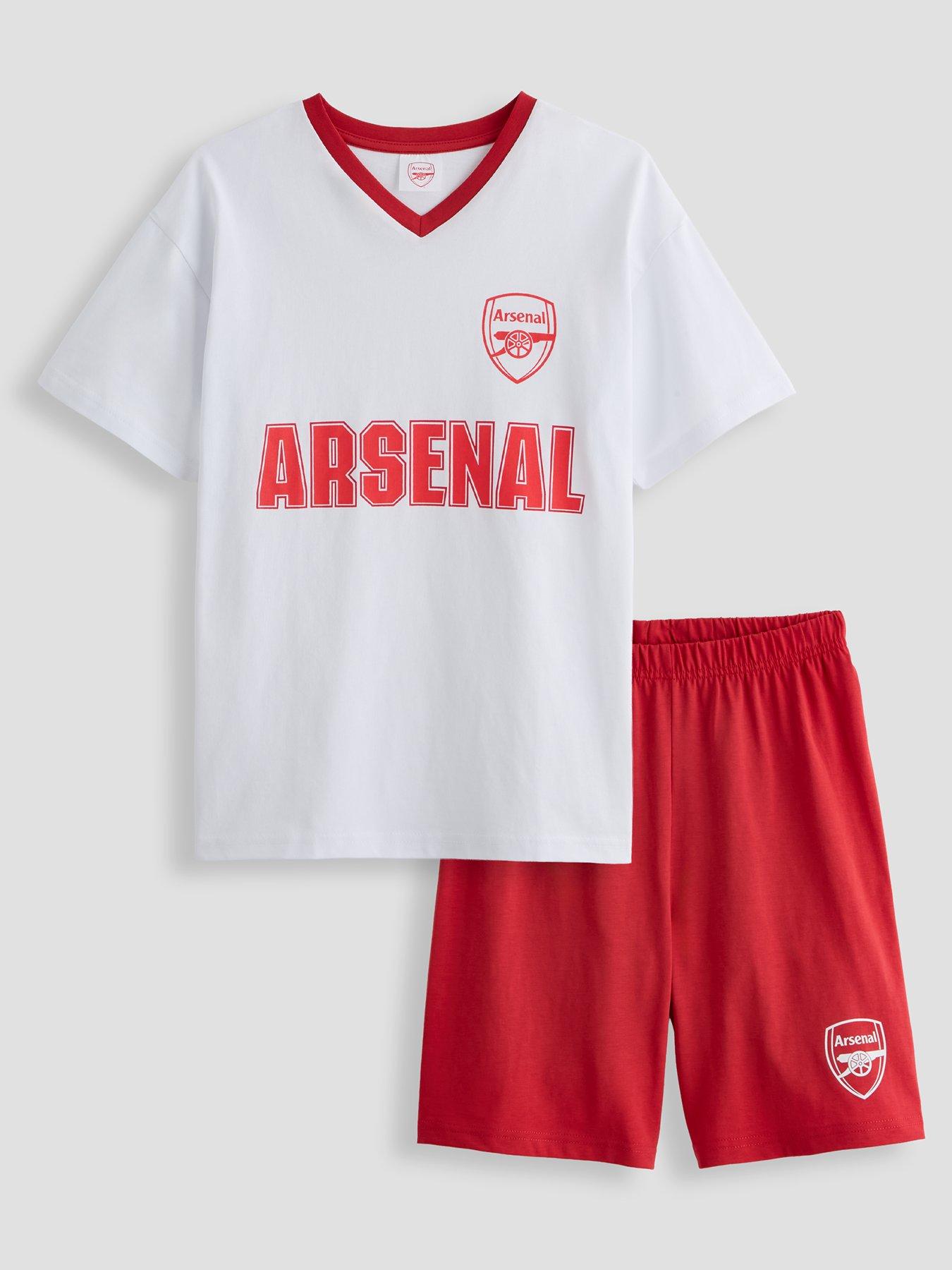 Image 1 of 6 of The Very Collection Arsenal FC Football V Neck Shortie Pyjama