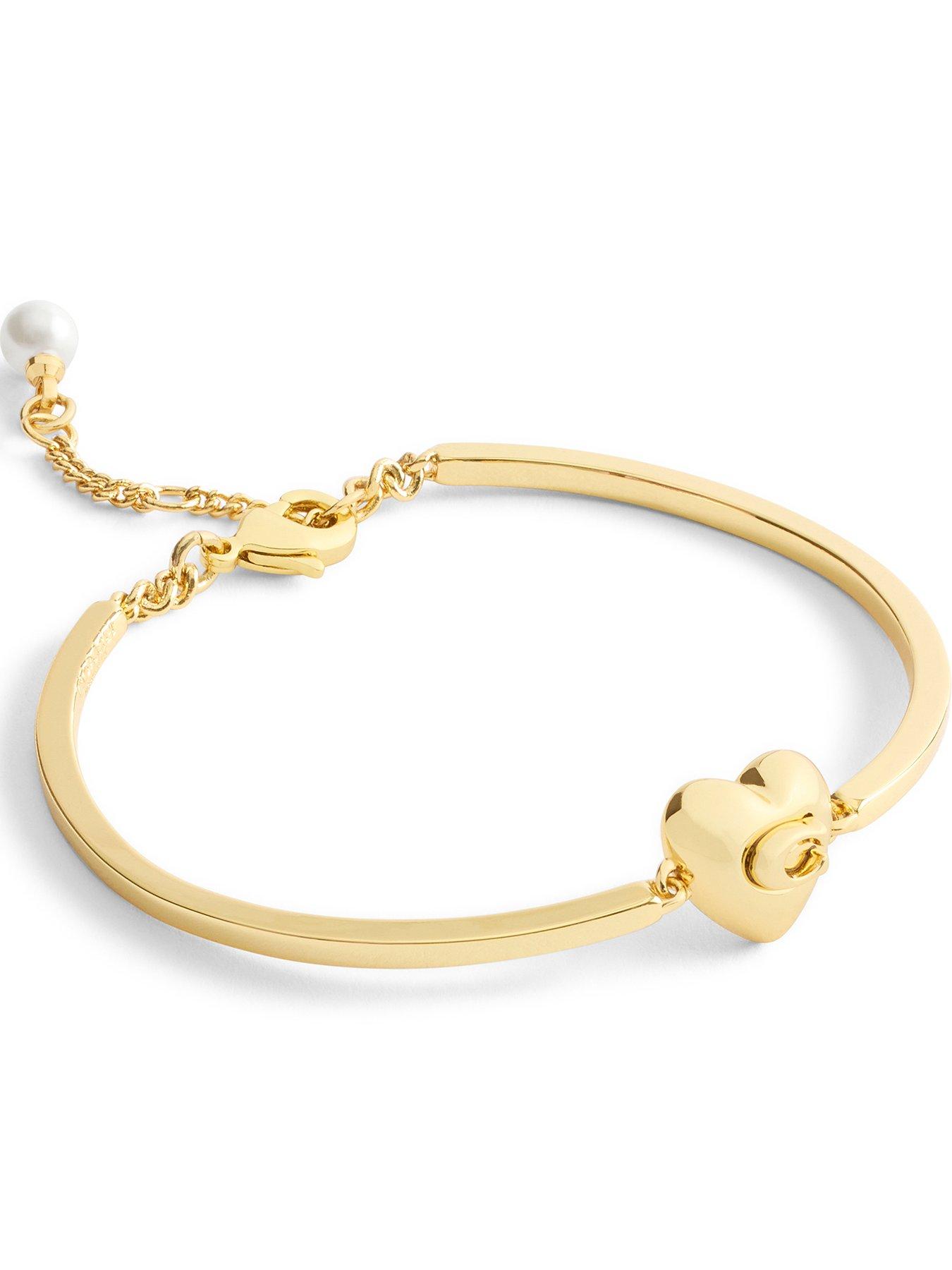 COACH Bracelet C Heart Cuff - Gold