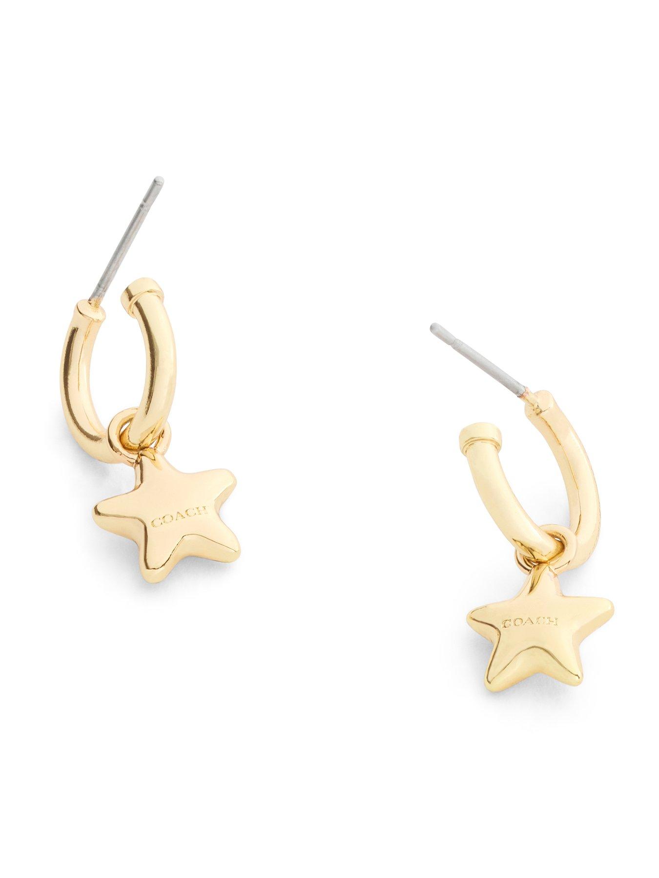  image of coach-earring-star-huggie-gold