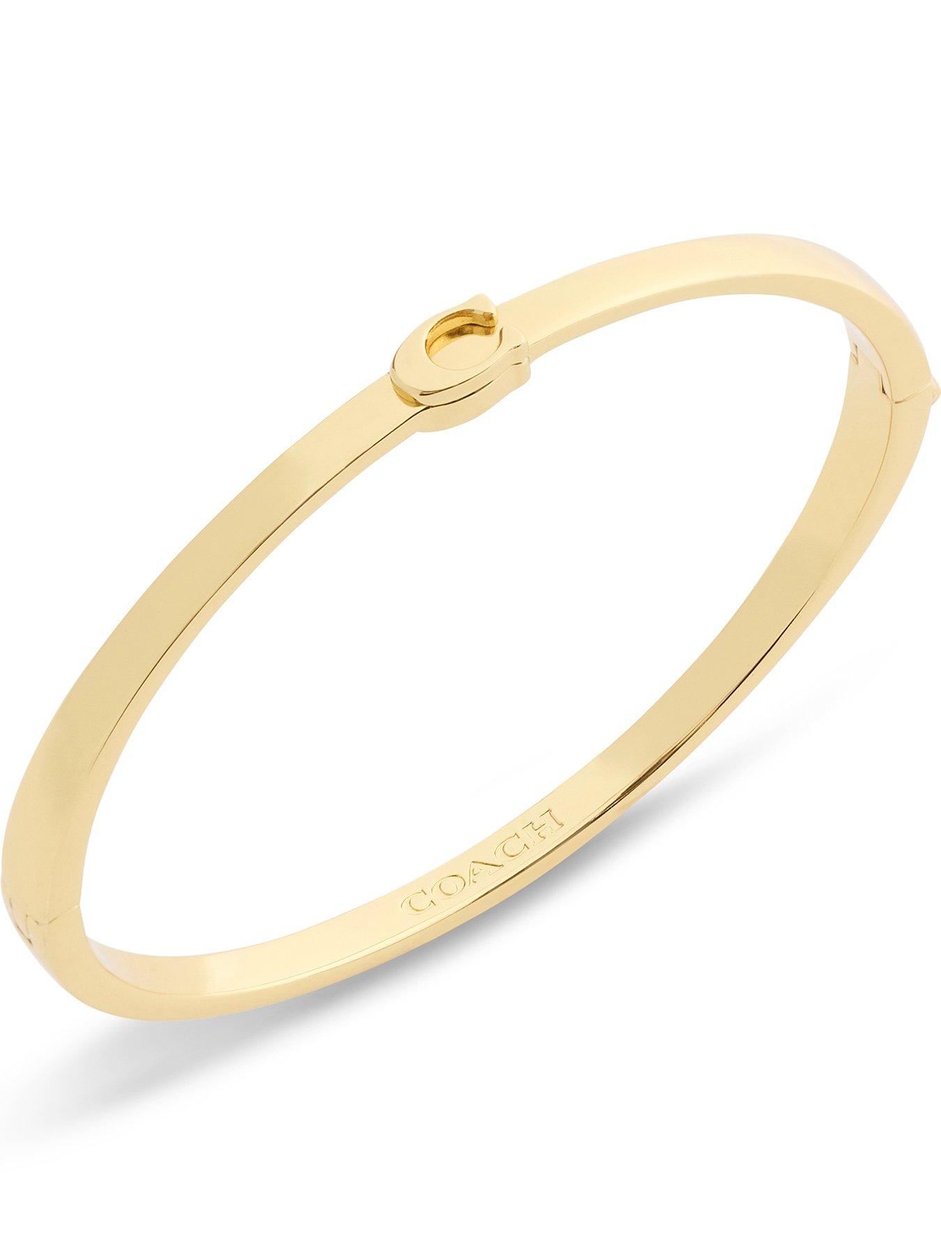 COACH Bracelet C Hinged Bangle Boxed - Gold