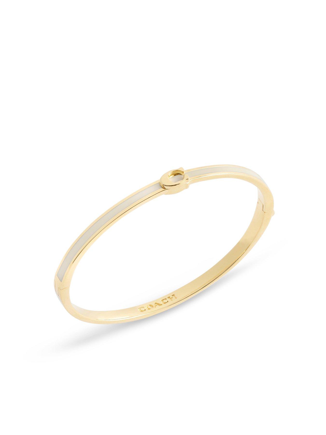 Image 2 of 4 of COACH Bracelet Enamel C Bangle Boxed - Gold