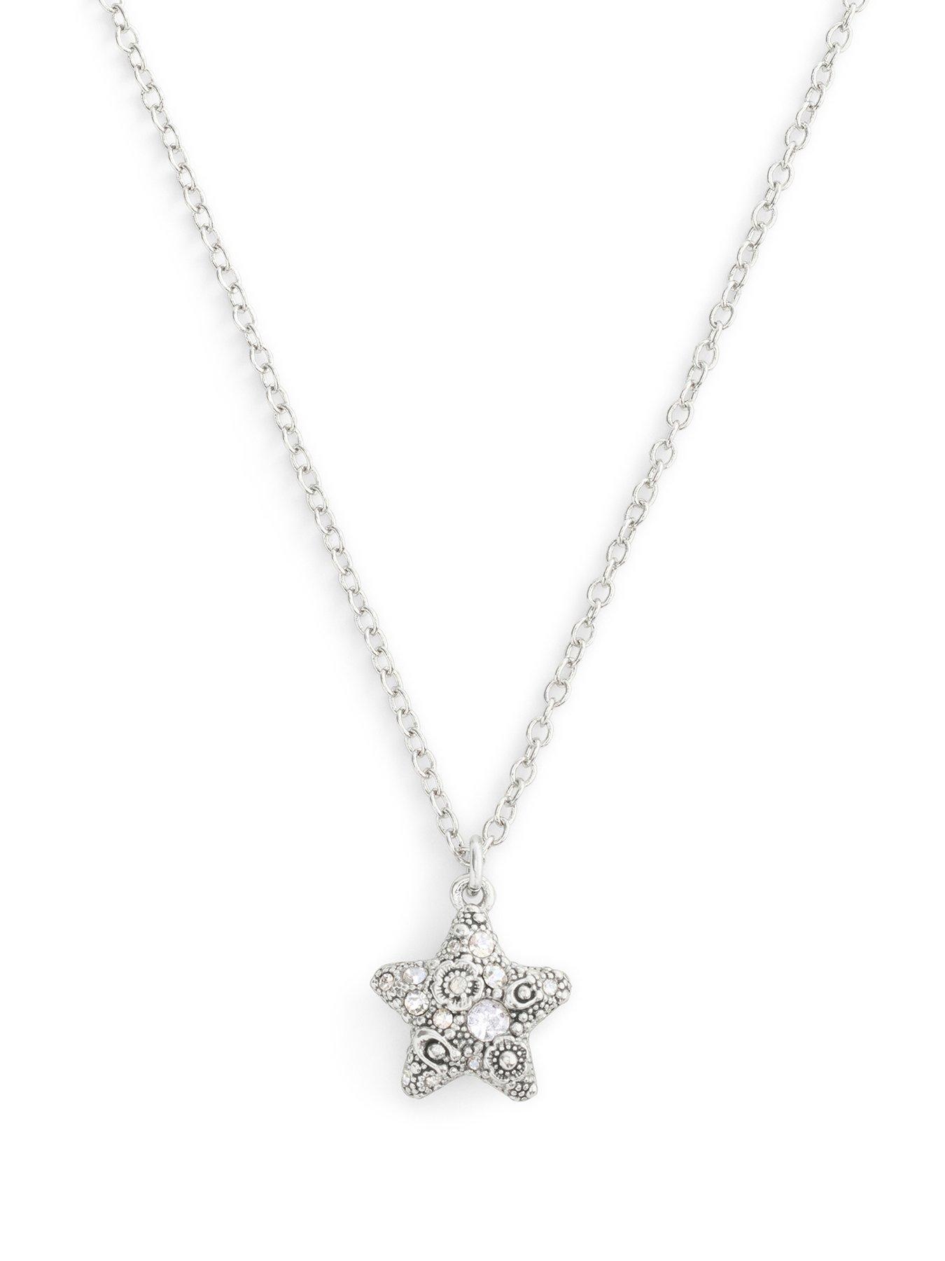 front image of coach-earring-necklace-pave-star-set-boxed