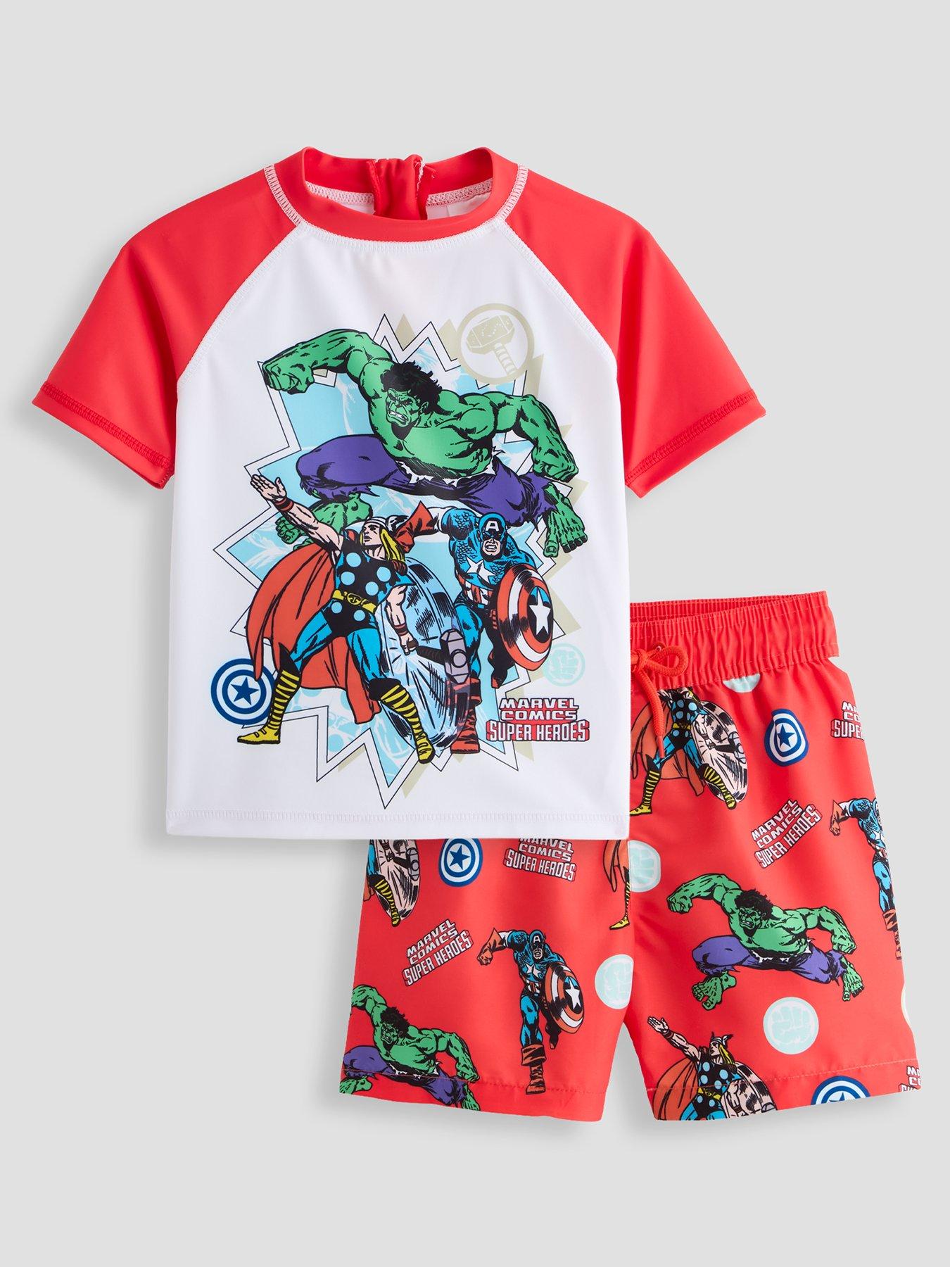 the-very-collection-marvel-rash-vest-and-swim-short-set-red
