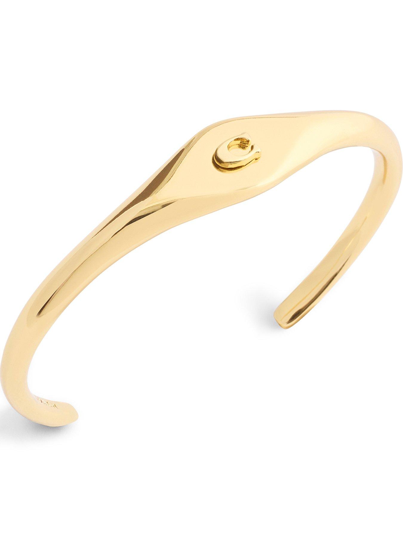 COACH Bracelet Signet C Open Cuff - Gold