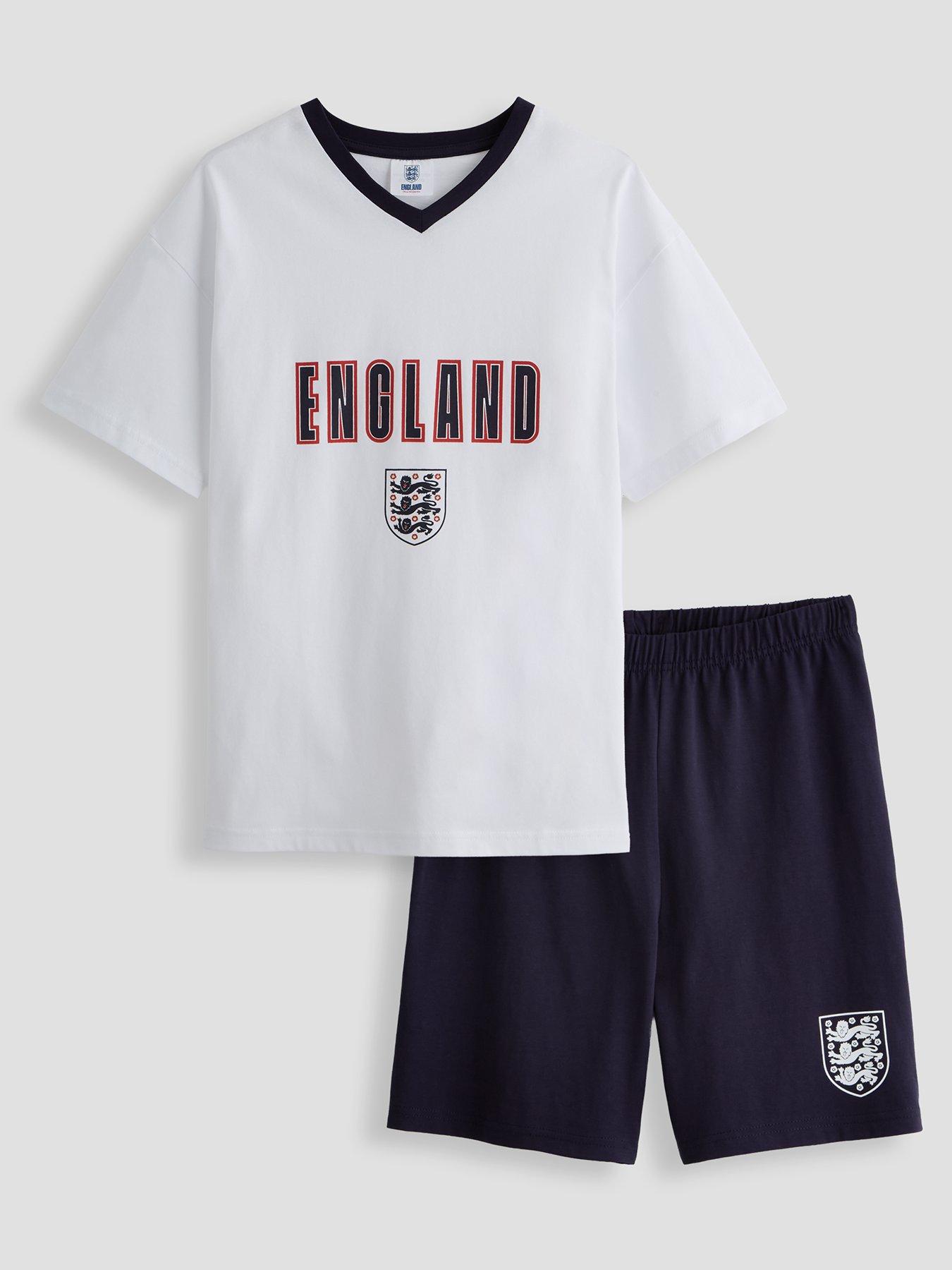 Image 1 of 6 of The Very Collection England&nbsp;Football V Neck Shortie Pyjama