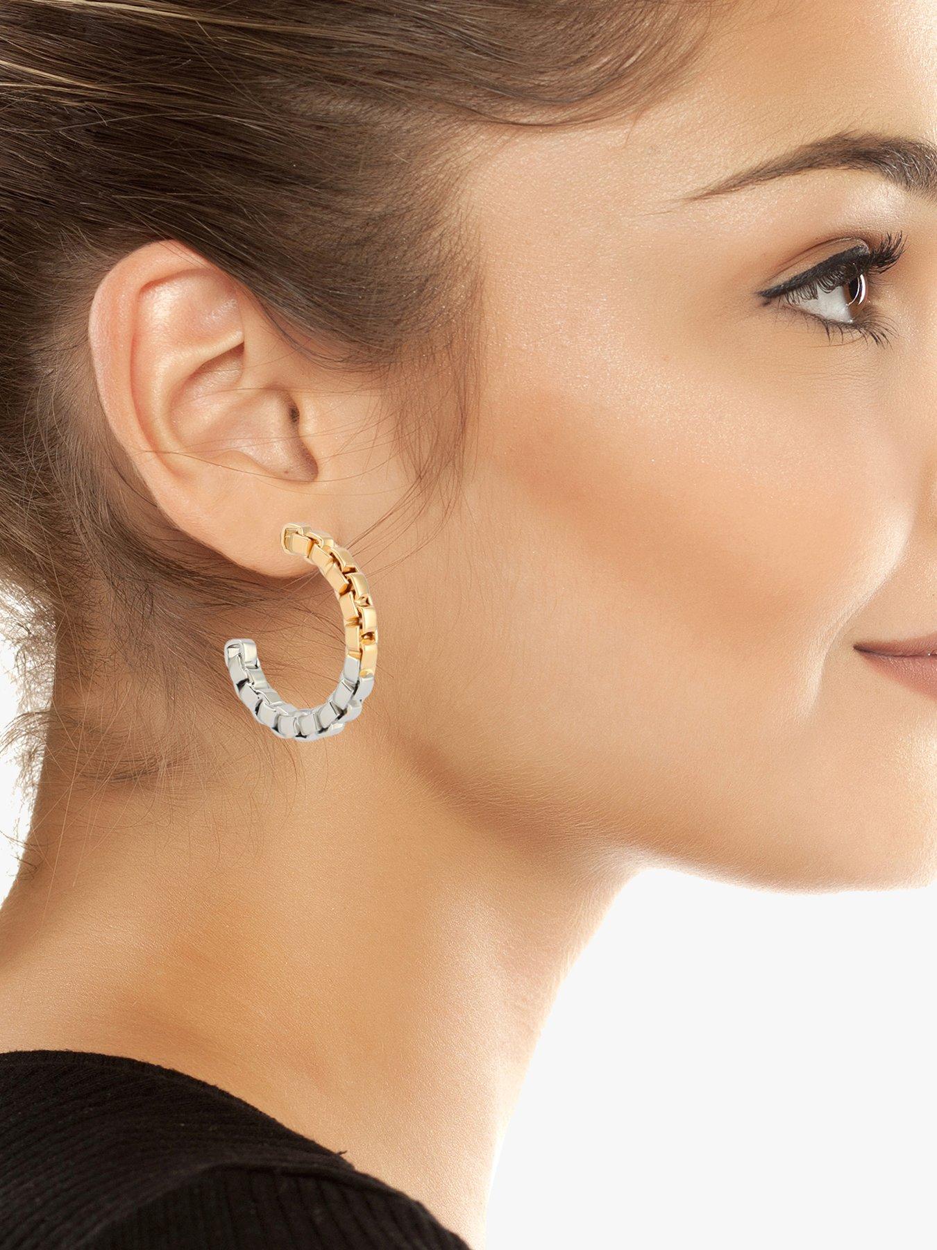  image of allsaints-skye-small-hoop-earrings