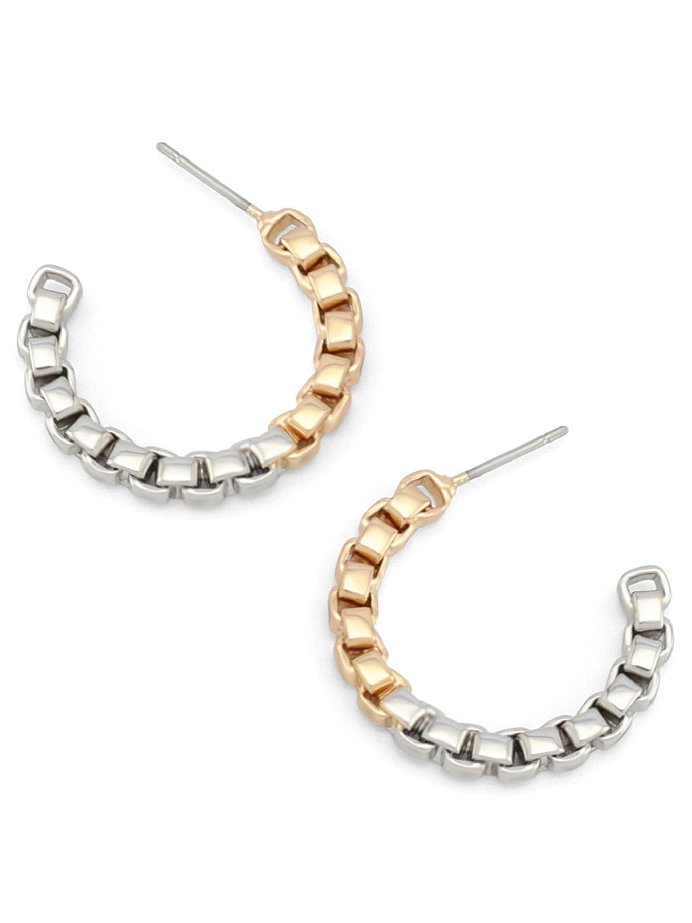  image of allsaints-skye-small-hoop-earrings