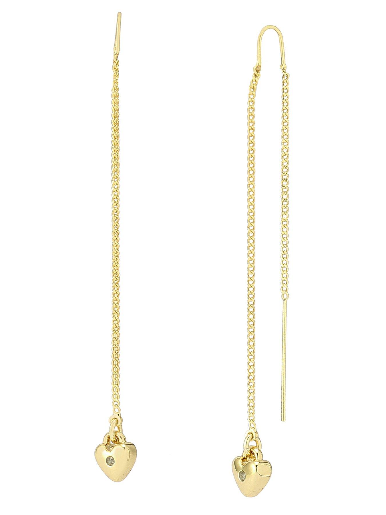 AllSaints Heart Linear Earrings