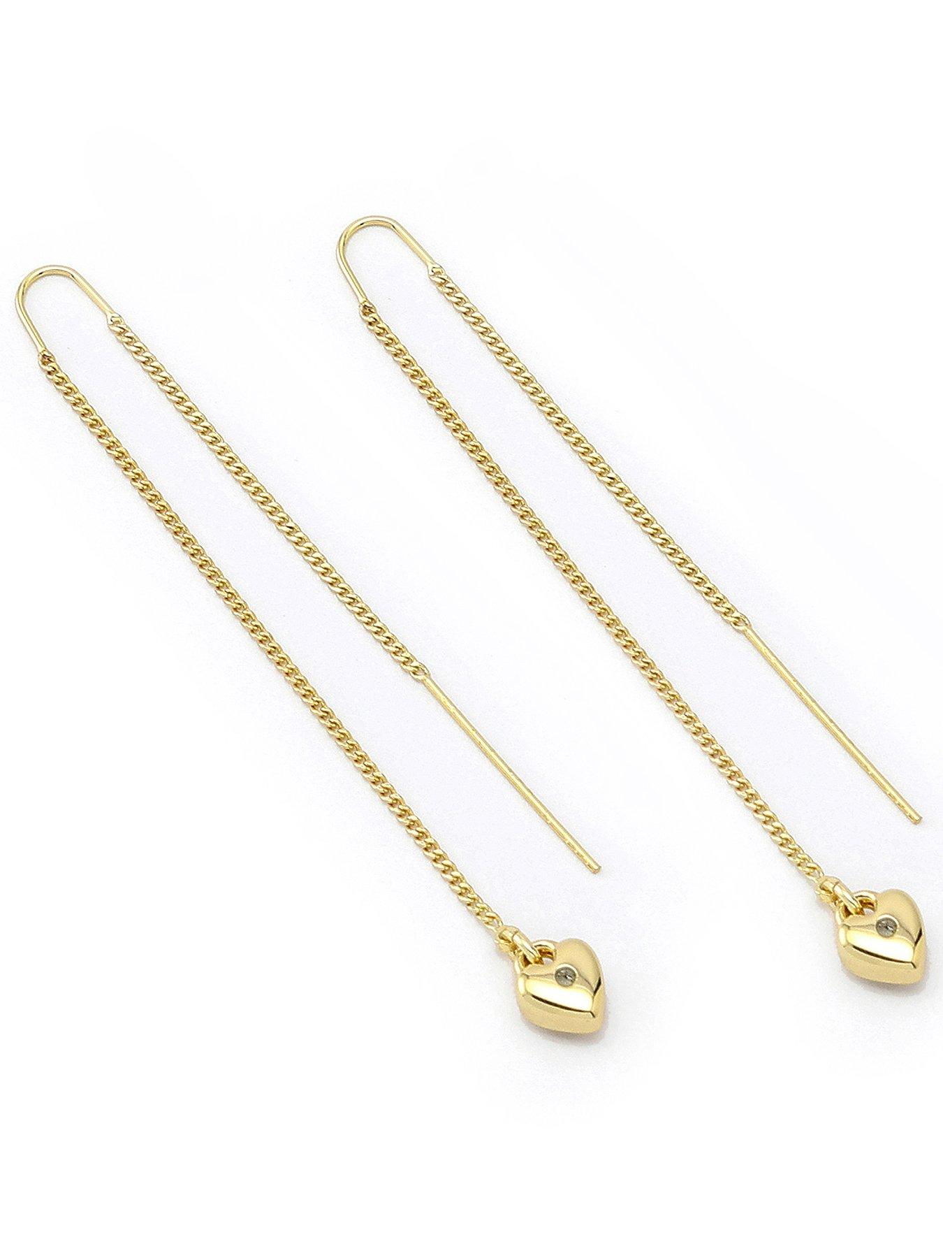  image of allsaints-heart-linear-earrings