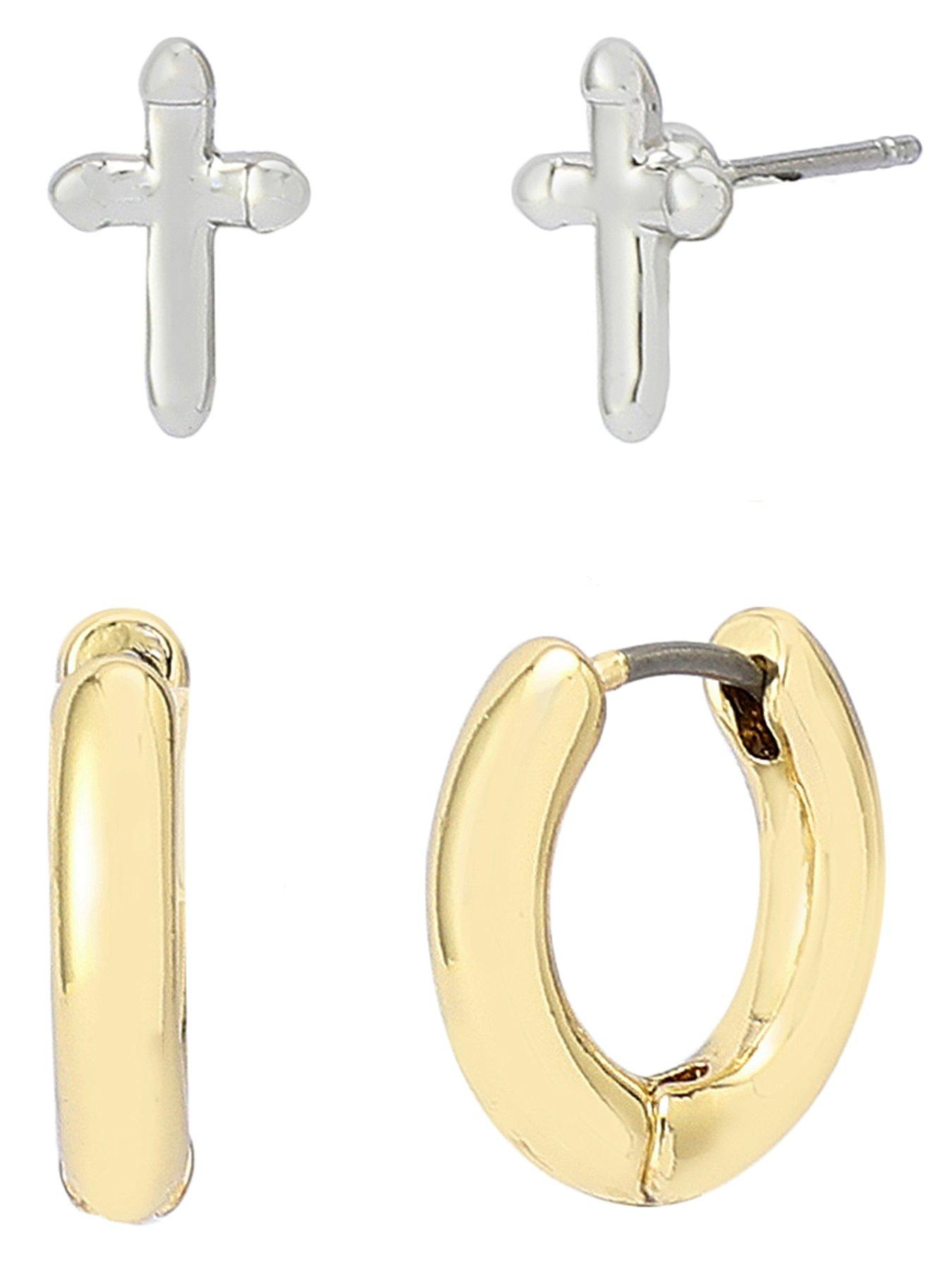 allsaints-cross-earring-set