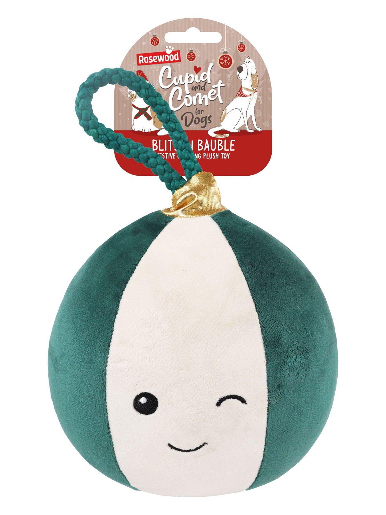 Image 5 of 6 of Rosewood Christmas Dinner Dog Stocking  & Blitzen Bauble Extra-Large Festive Giggling Dog Toy Bun