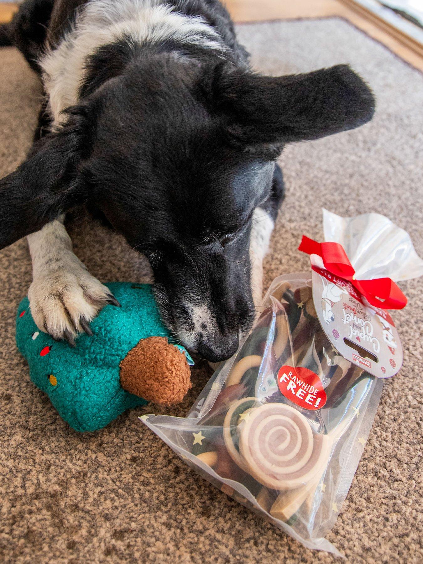 undefined Christmas Rawhide Free Gift Treat Bag 280g & Tufflove Tree Toy Bundle