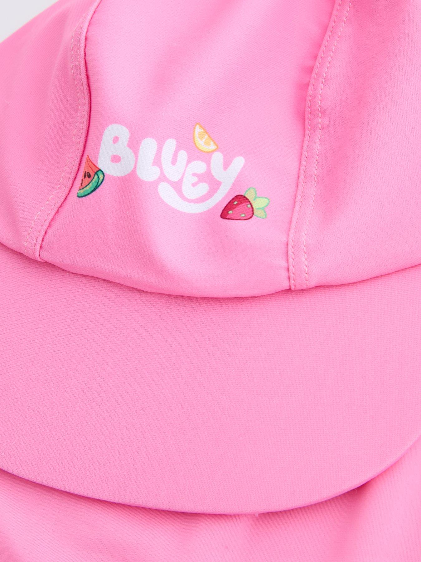 The Very Collection Bluey Stripe Long Sleeve Rash Vest And Hat Set ...