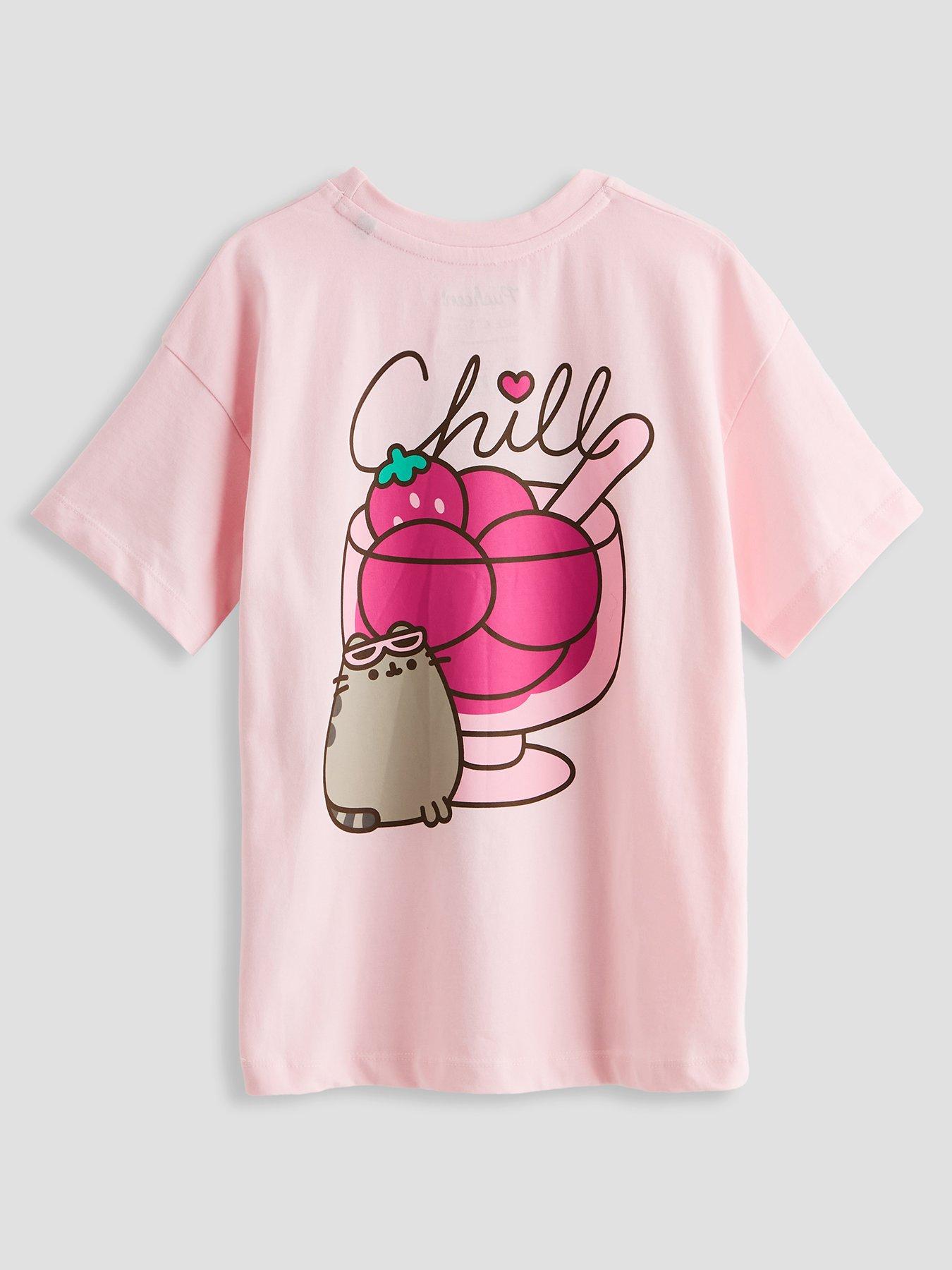 Image 2 of 5 of The Very Collection Pusheen Back Print Tee - Pink