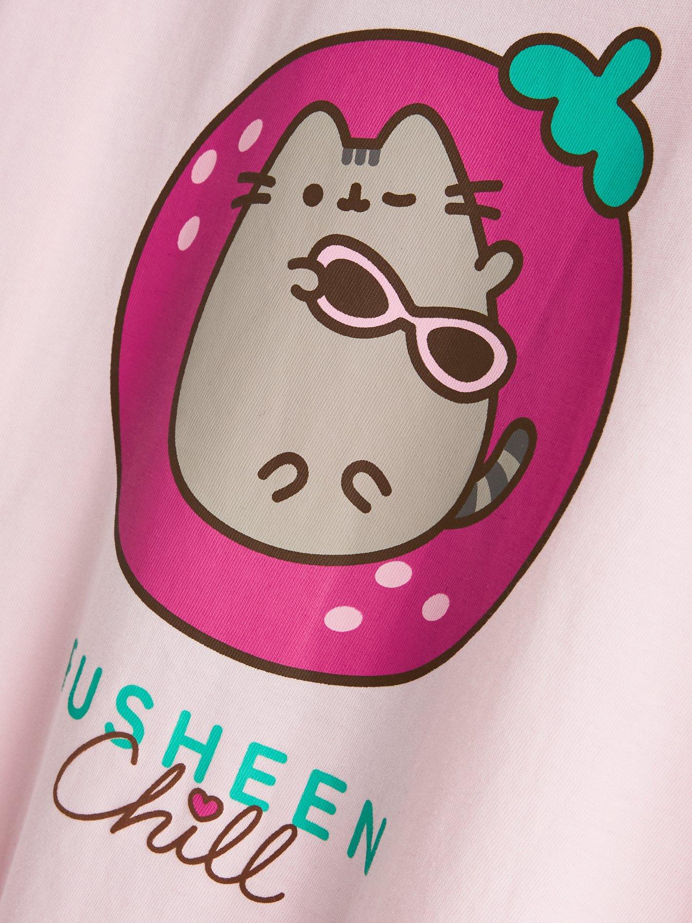 Image 3 of 5 of The Very Collection Pusheen Back Print Tee - Pink