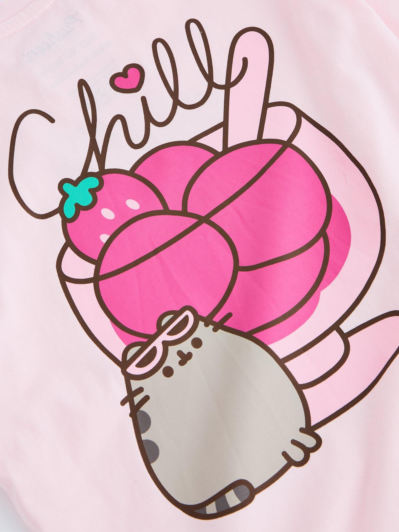 Image 4 of 5 of The Very Collection Pusheen Back Print Tee - Pink