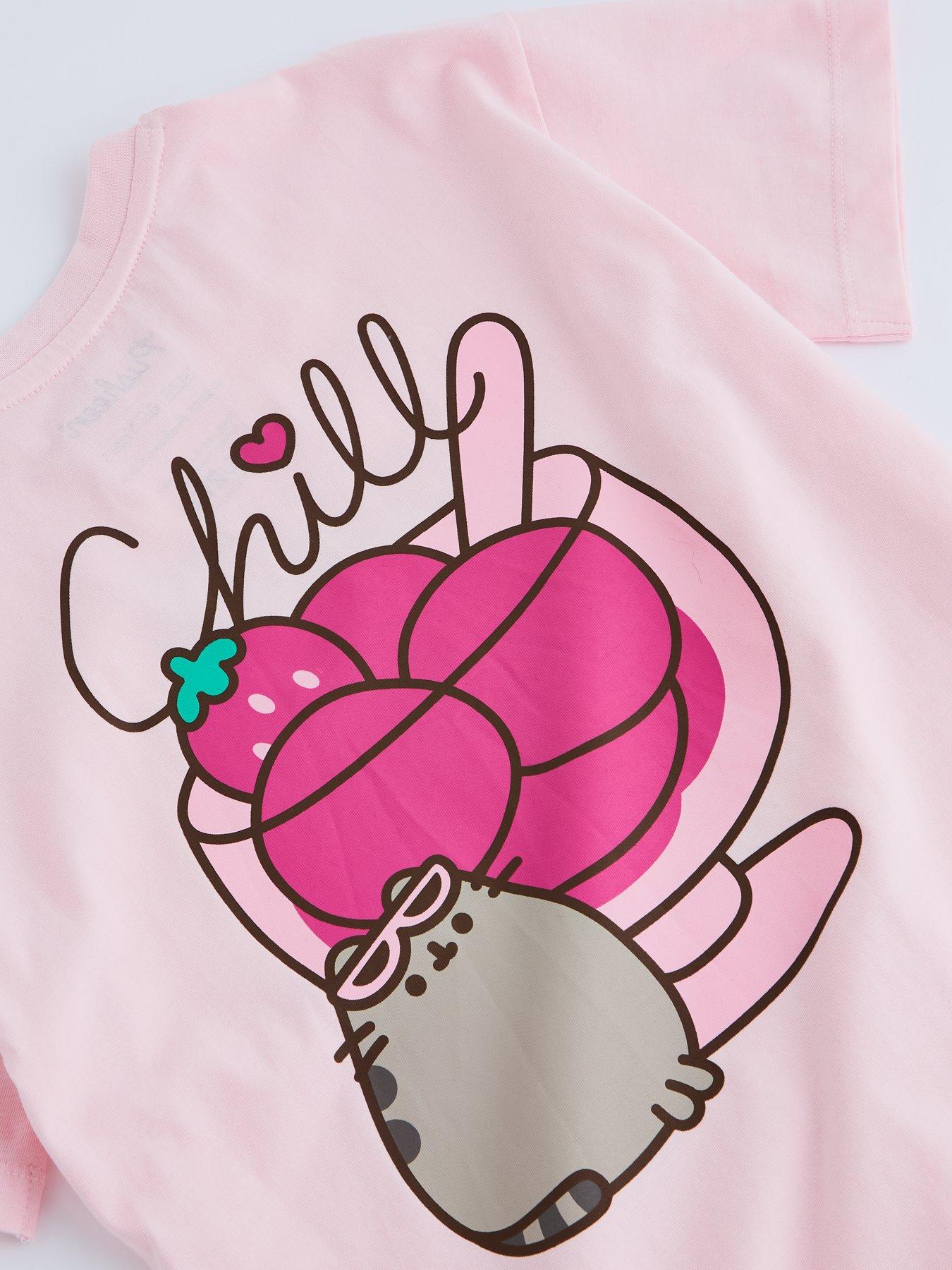 Image 5 of 5 of The Very Collection Pusheen Back Print Tee - Pink